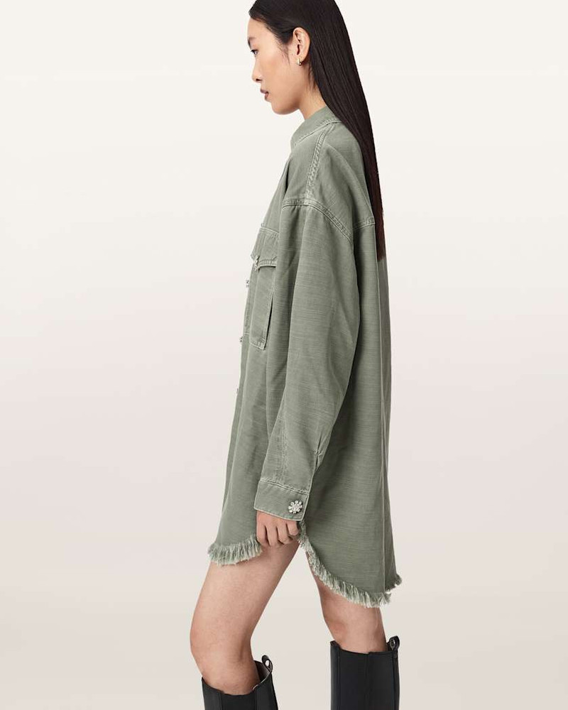 HETTIE OVERSIZED LONG SLEEVE SHACKET DRESS 6
