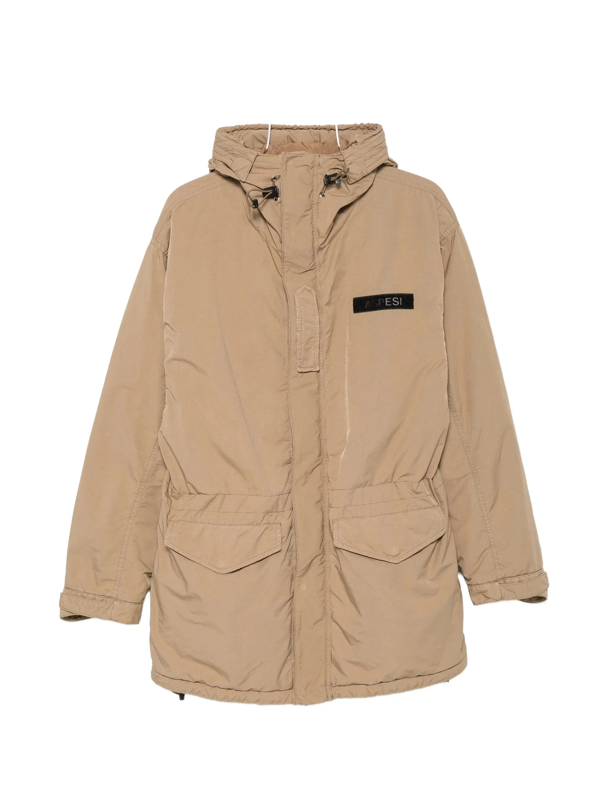 Aspesi Hooded Logo-patch Jacket - 1