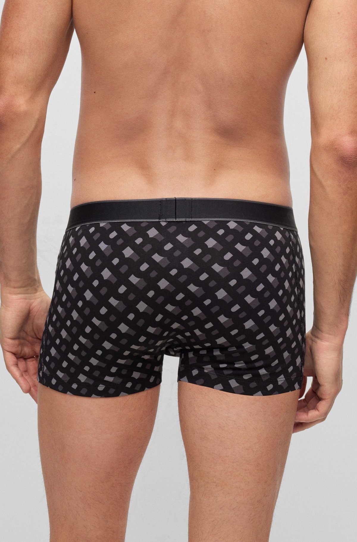 STRETCH-COTTON TRUNKS WITH SIGNATURE LOGO WAISTBAND - 5