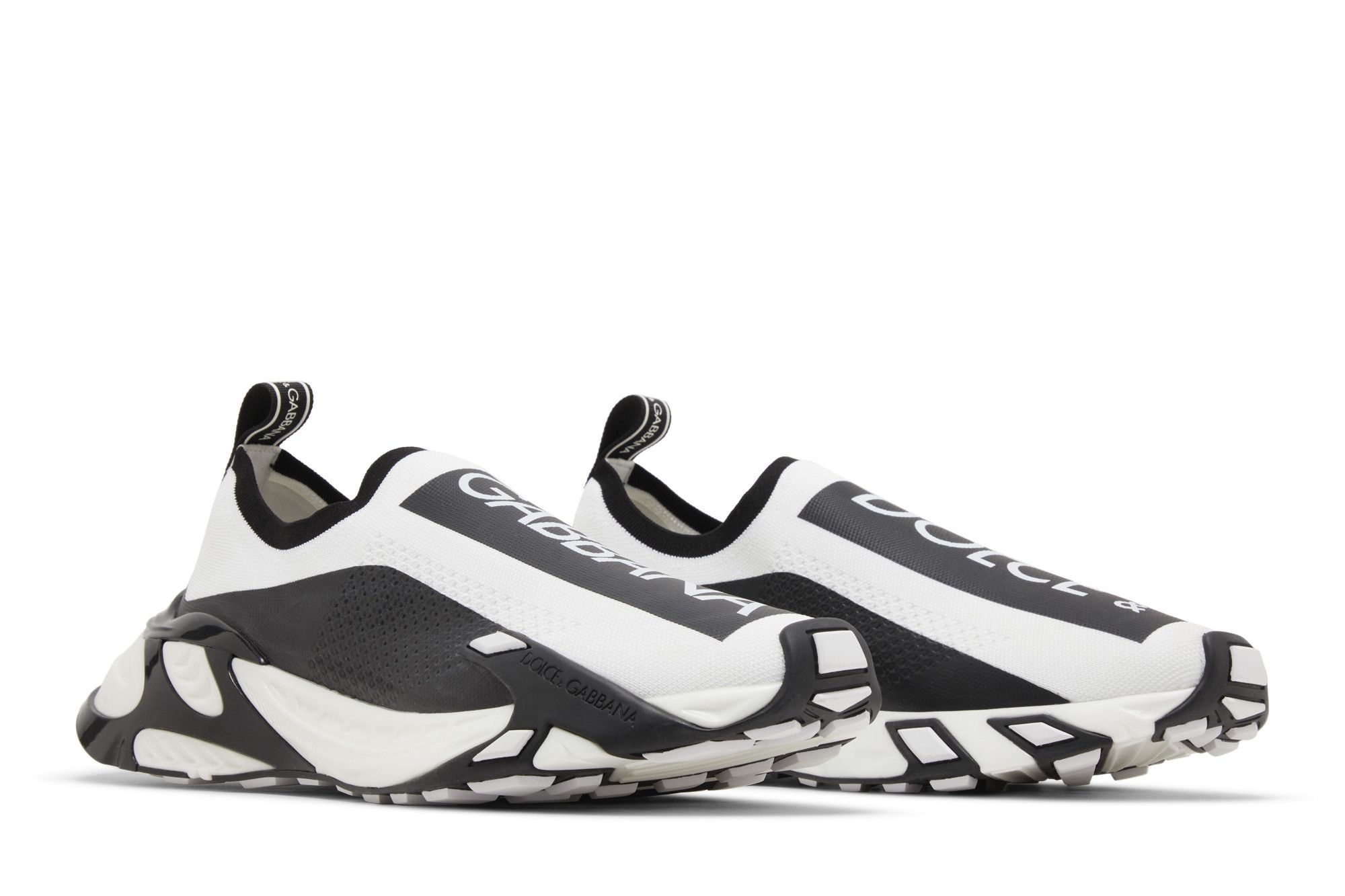 Dolce & Gabbana Stretch Mesh Fast Sneaker 'White Black' - 8