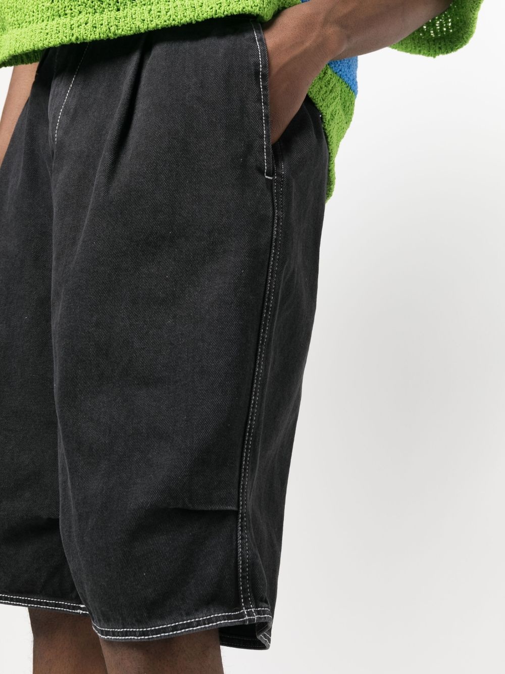 knee-length denim bermuda shorts - 5