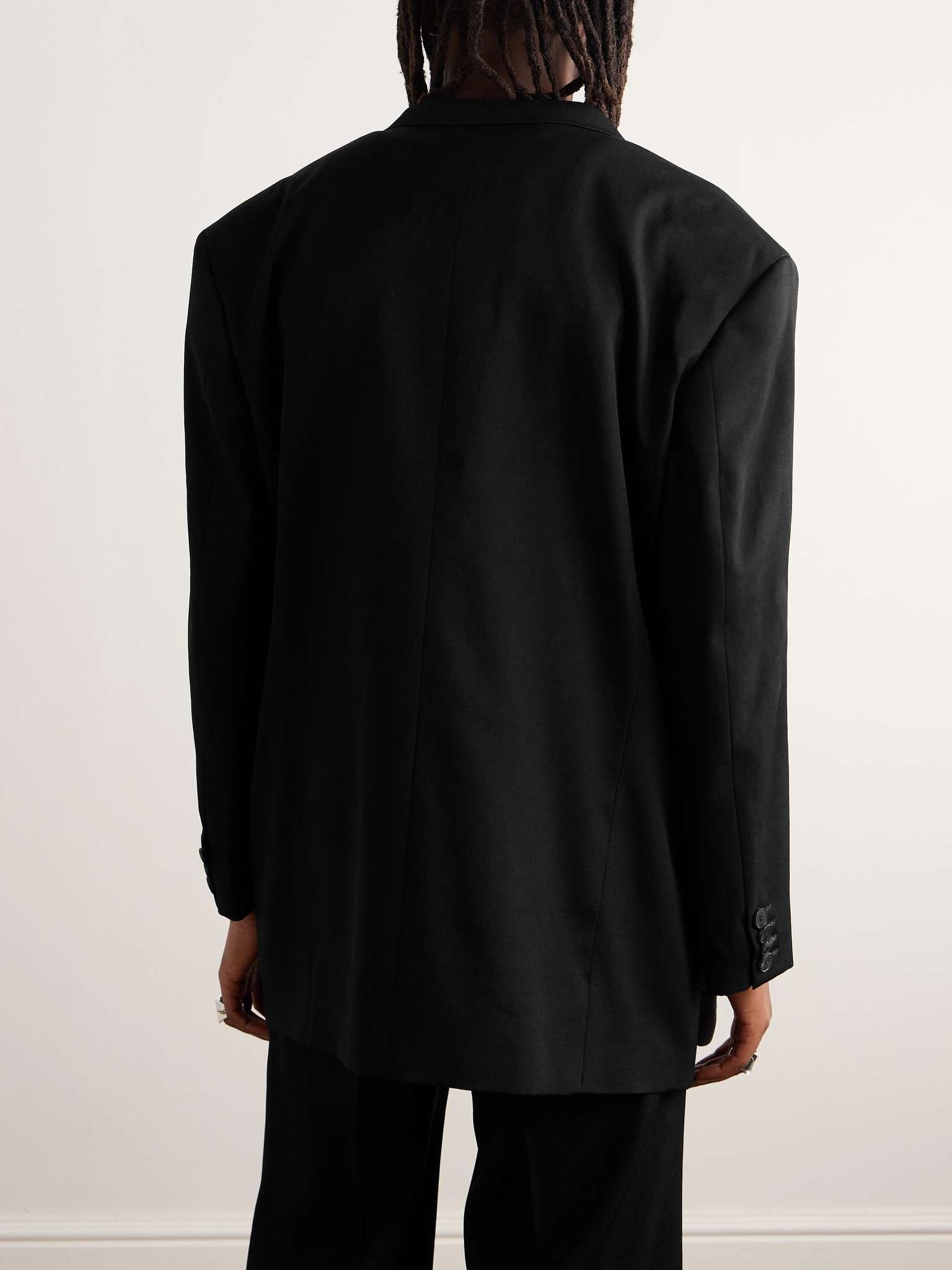 Boiler Room Oversized Double-Breasted Wool-Gabardine Blazer - 4
