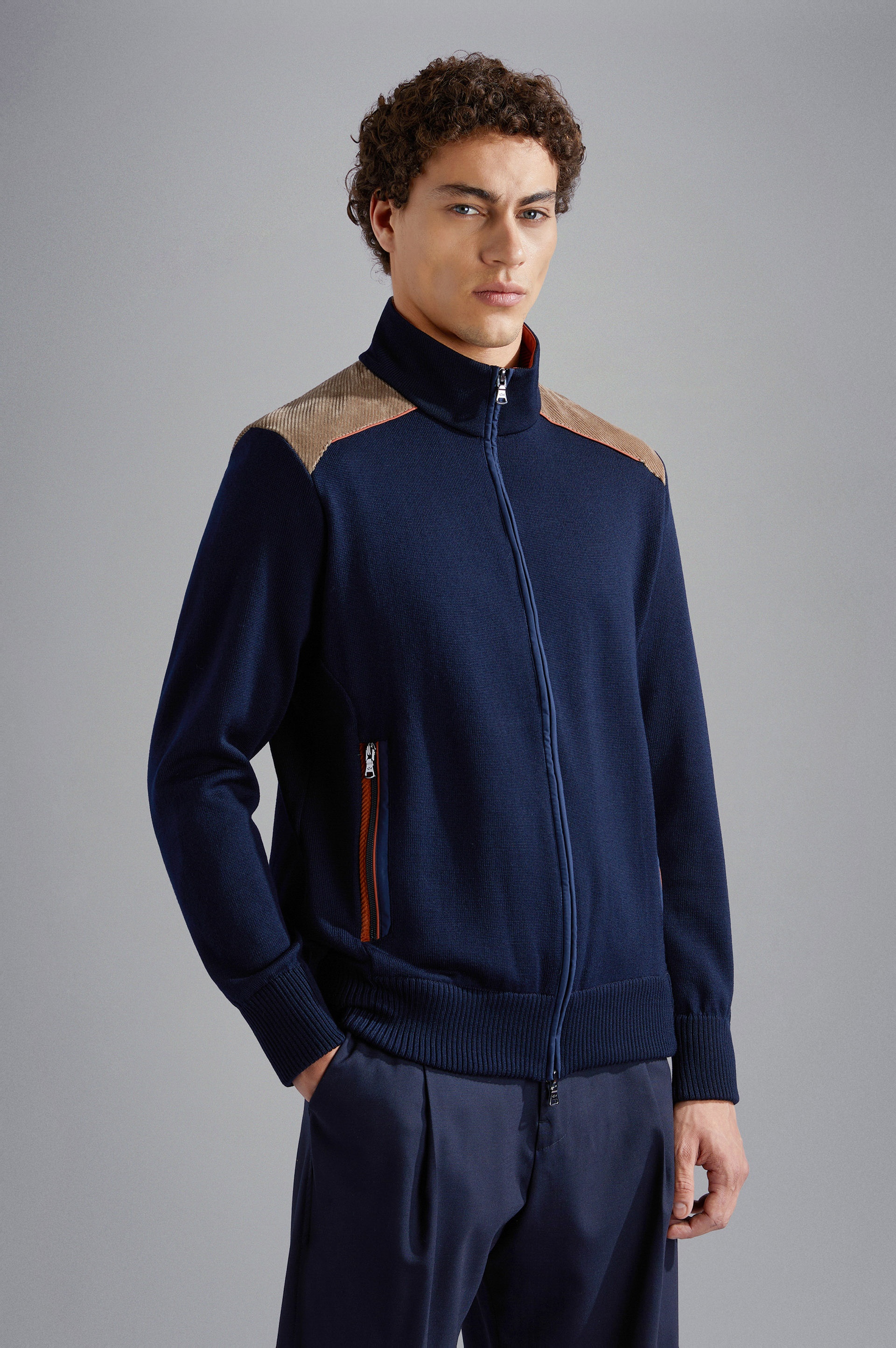 WOOL SWEATER WITH VELVET INSERTS - 7