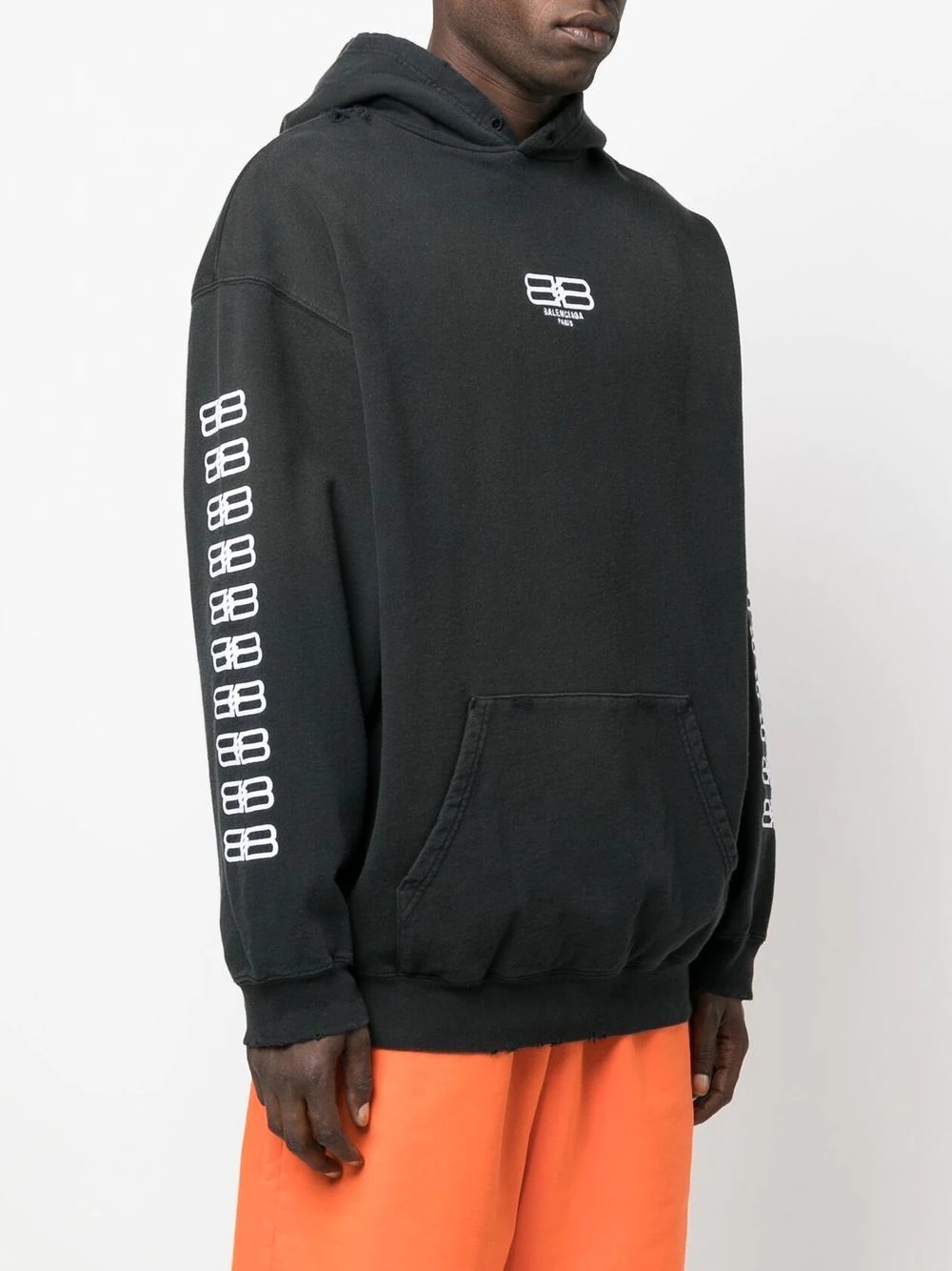 BB-embroidered oversized hoodie - 4