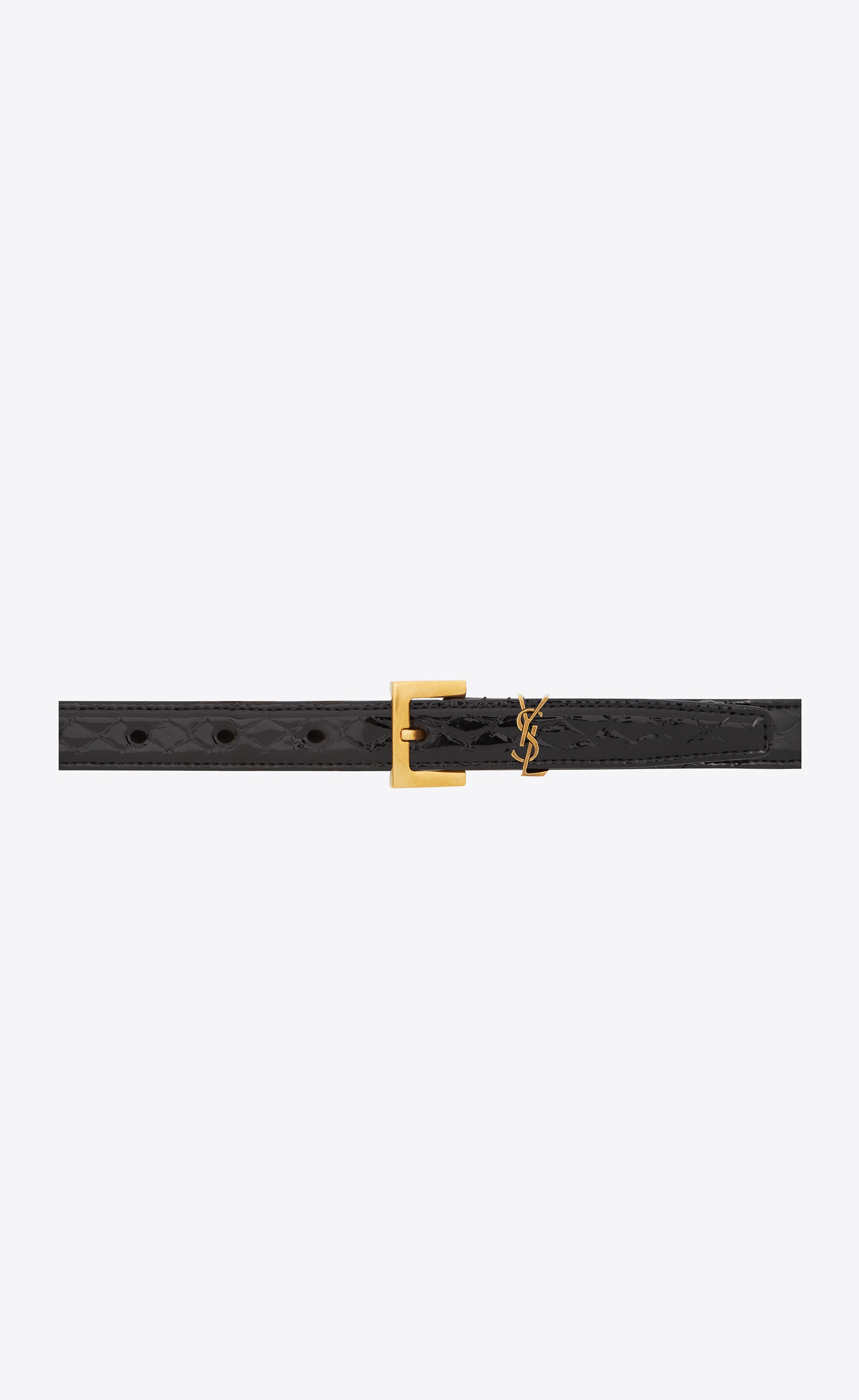 cassandre belt with square buckle in python-embossed leather - 1