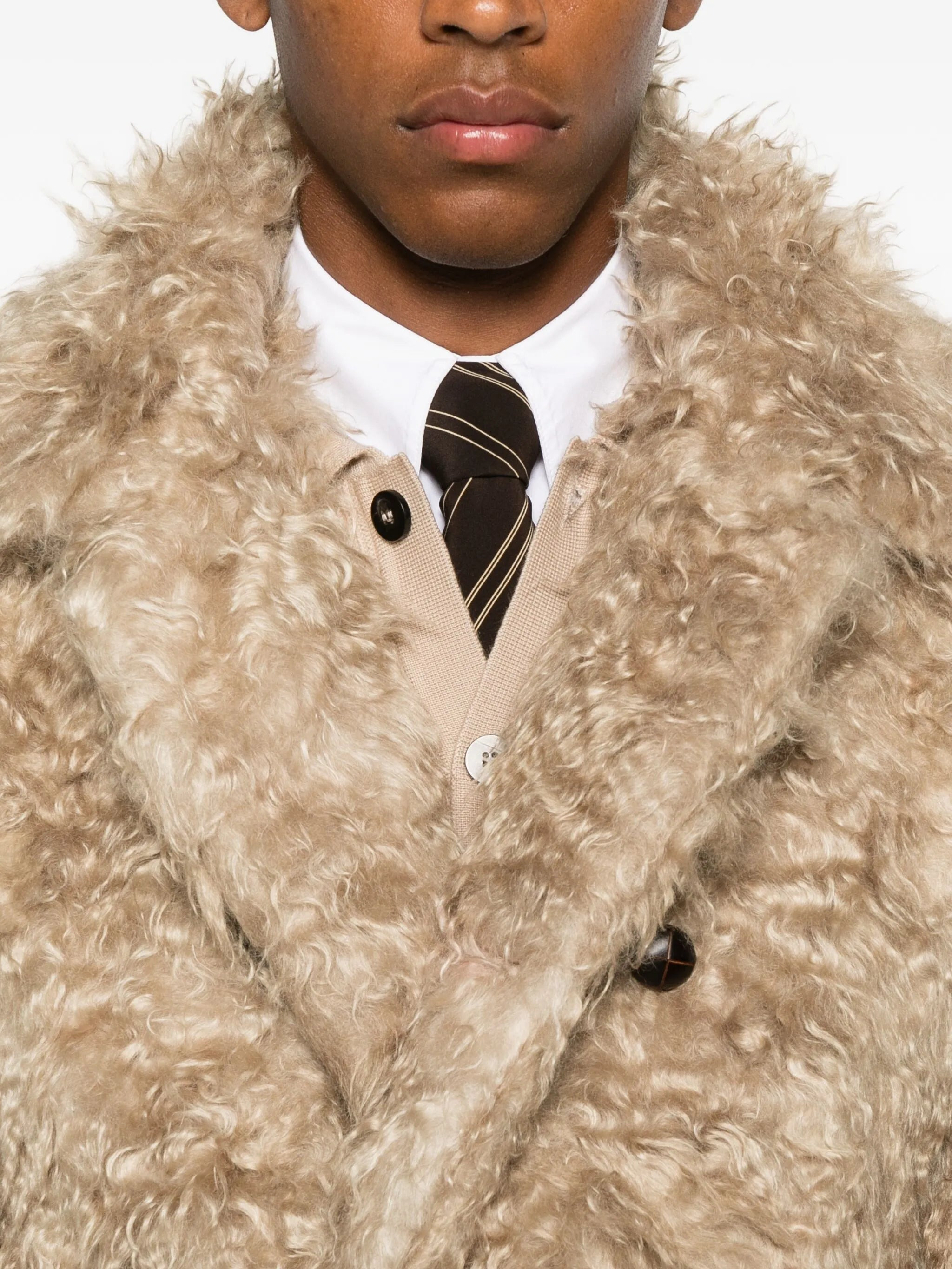 Ernest W. Baker Double-breasted Belted Coat - 3