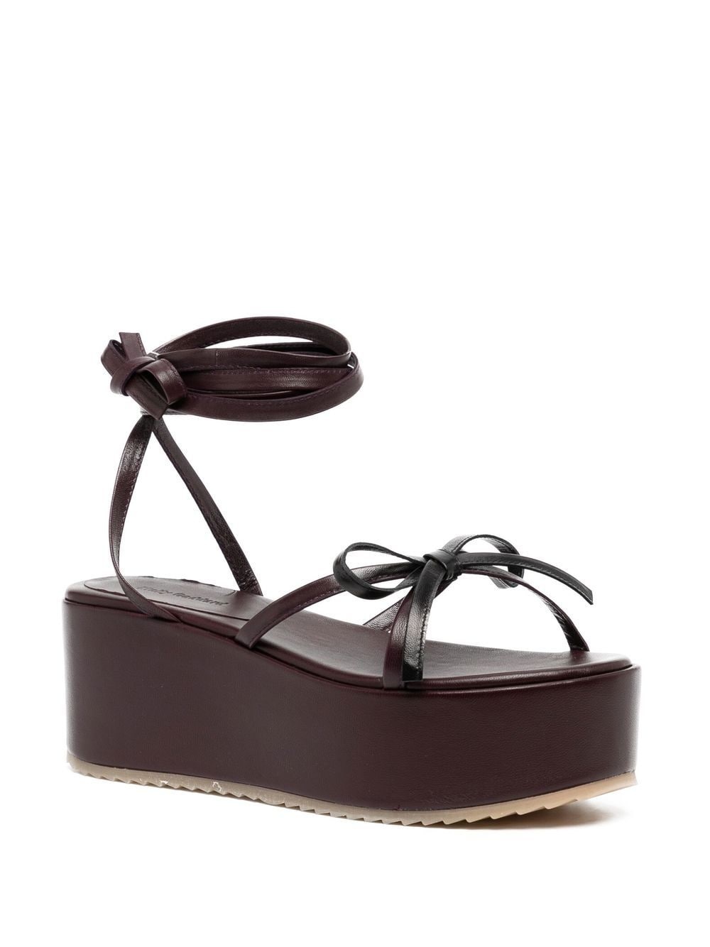 63mm leather platform sandals - 2