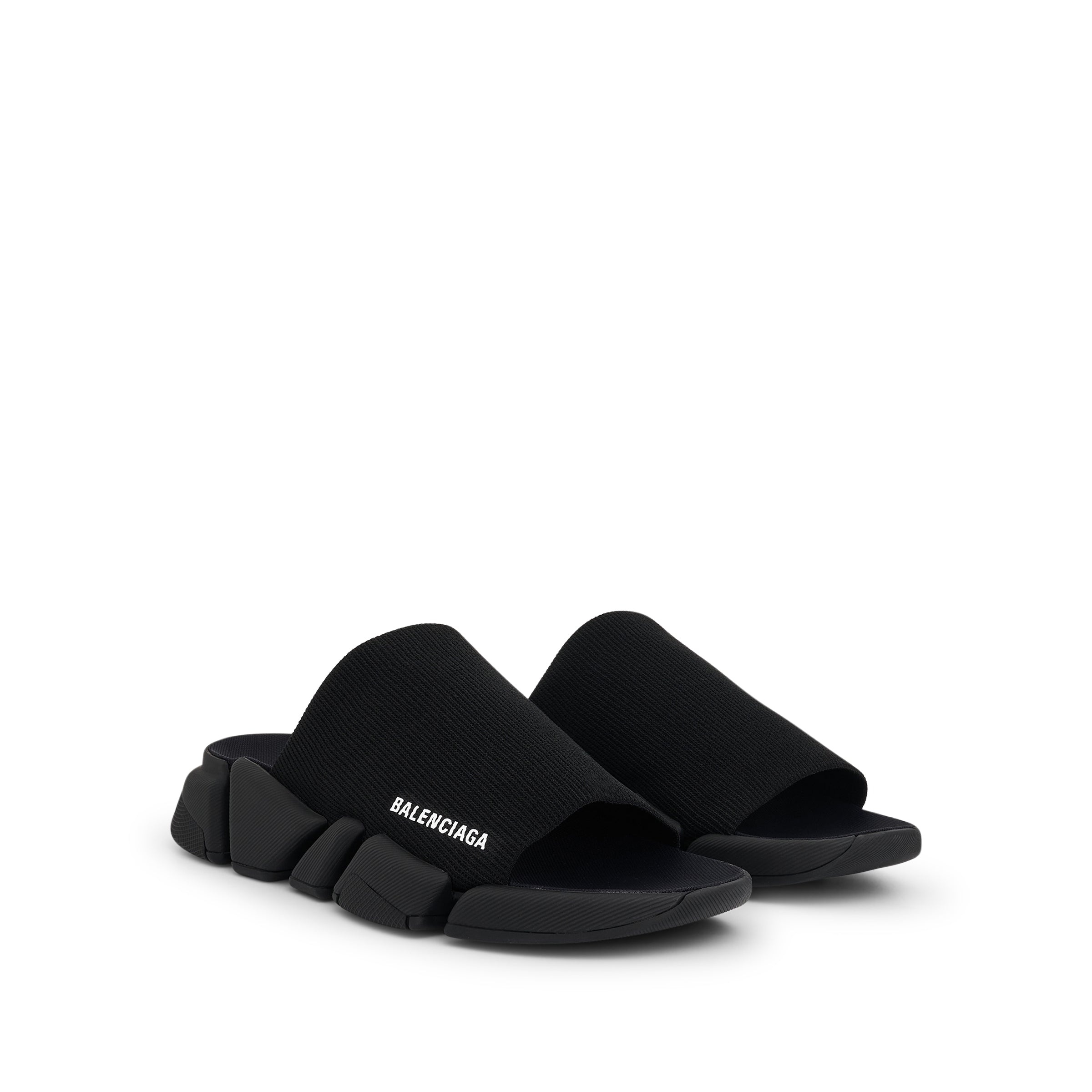 Speed 2.0 Recycled Knit Slide in Black - 2