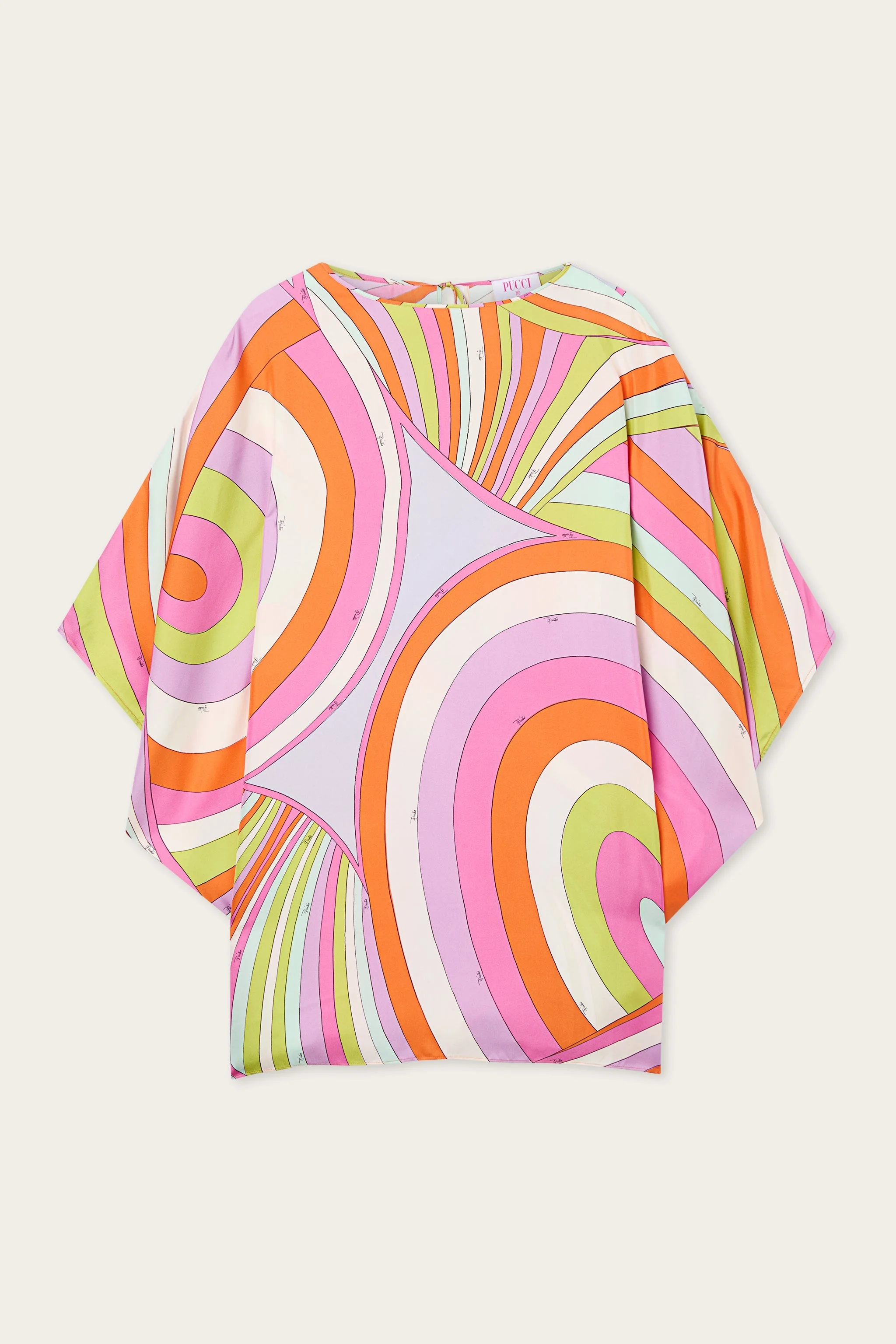 IRIDE PRINT SILK KAFTAN - 1