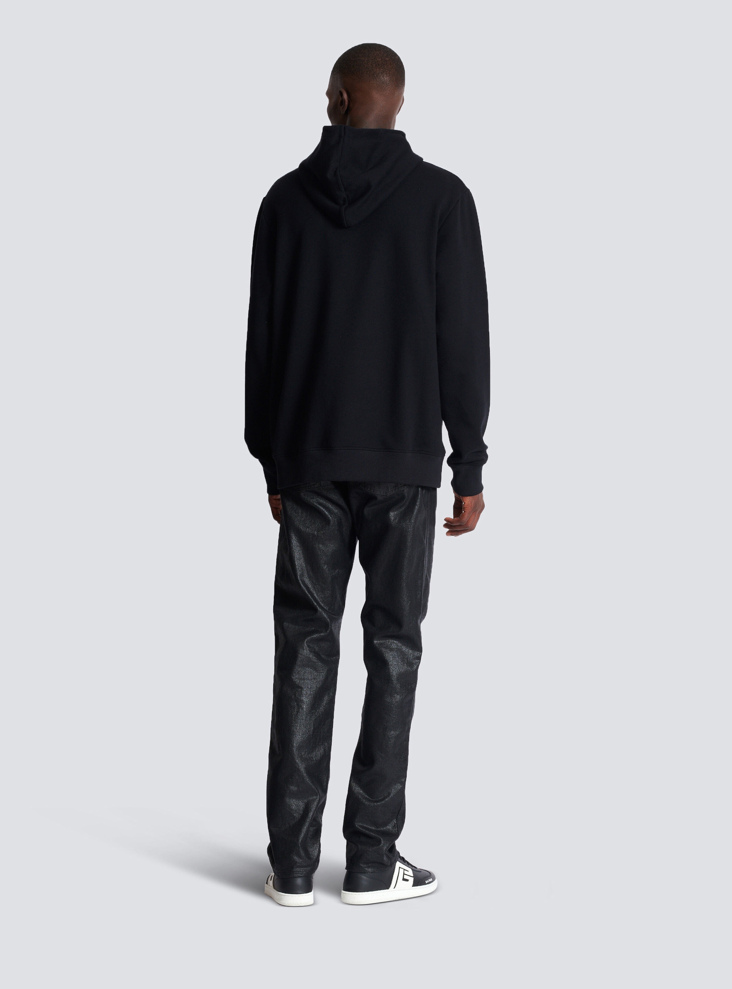 Printed Balmain Universe logo and planet hoodie - 4