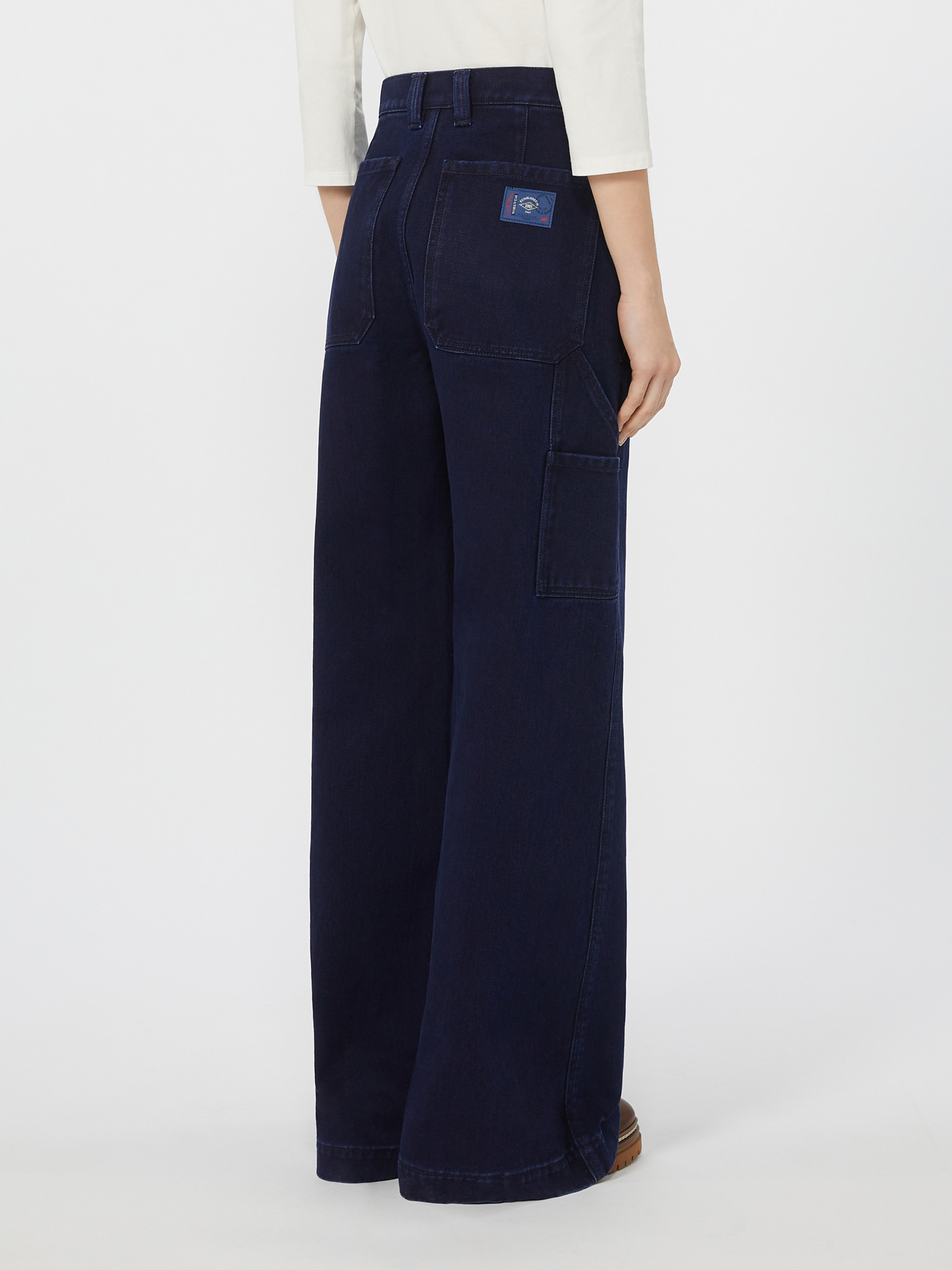 VICINO Cotton denim wide-leg trousers - 4