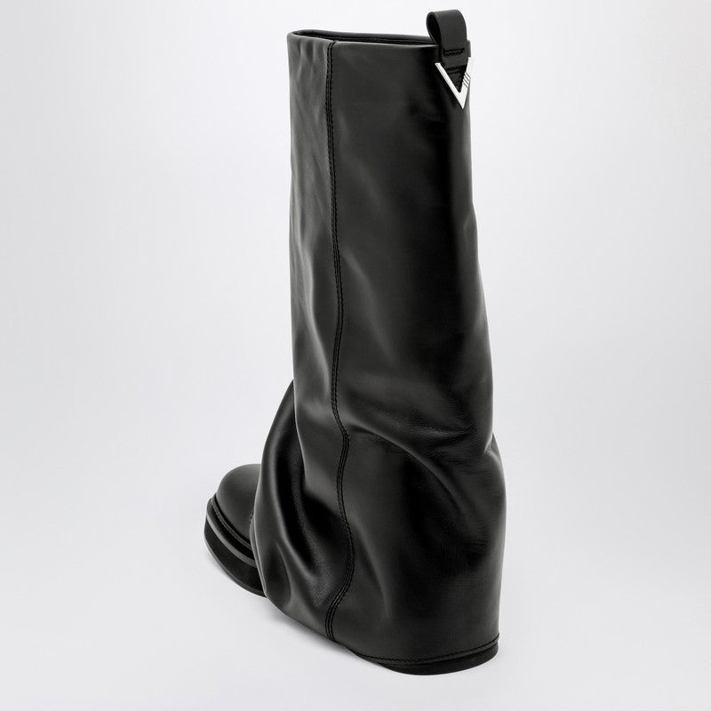 The Attico Combat Robin Black Leather Boot Women - 2