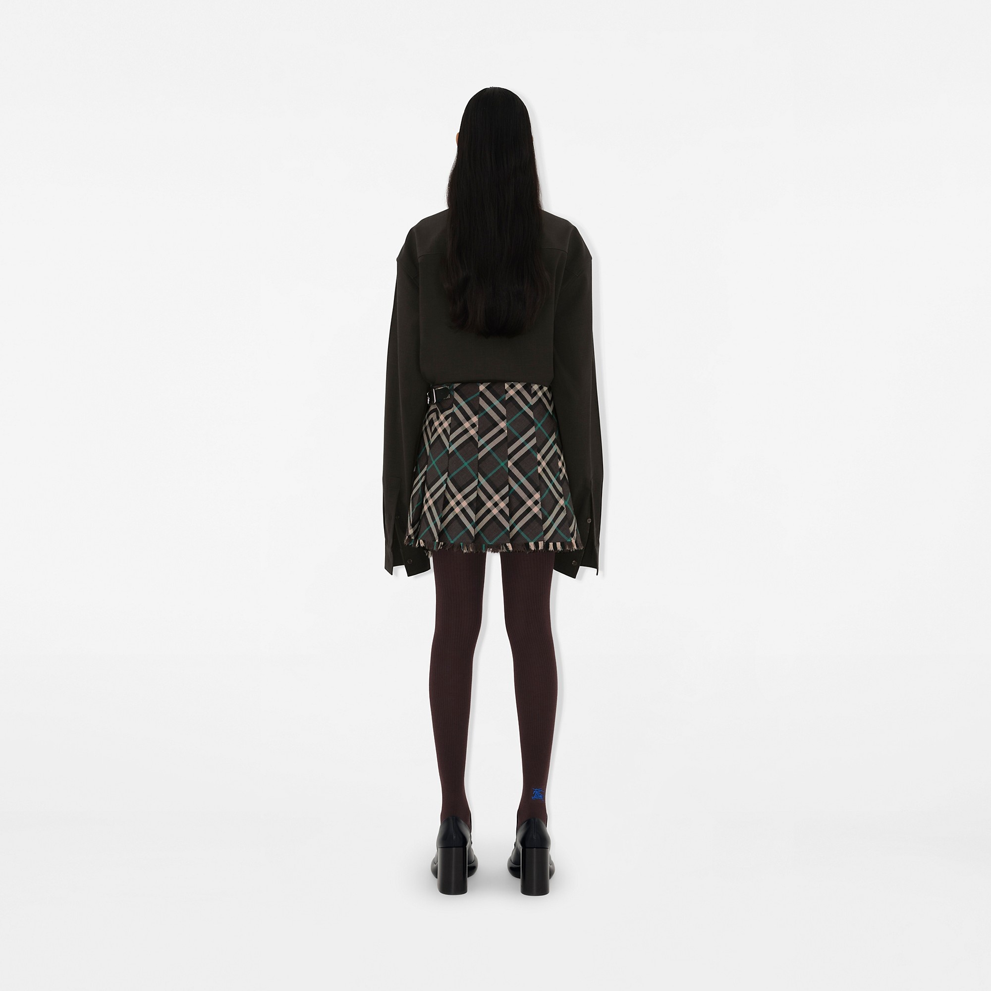 Check Wool Blend Mini Kilt - 4