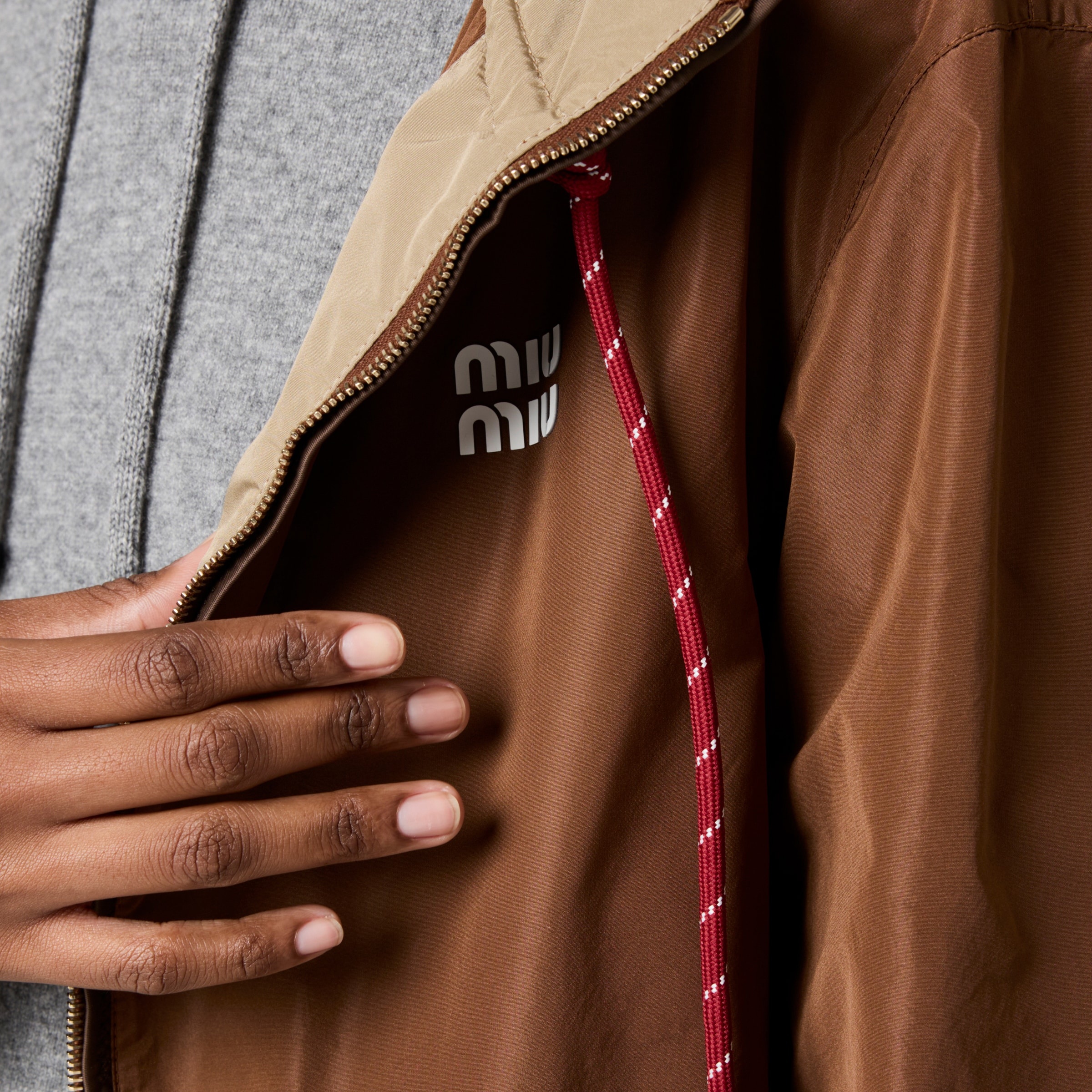 Technical fabric hoodie jacket - 4