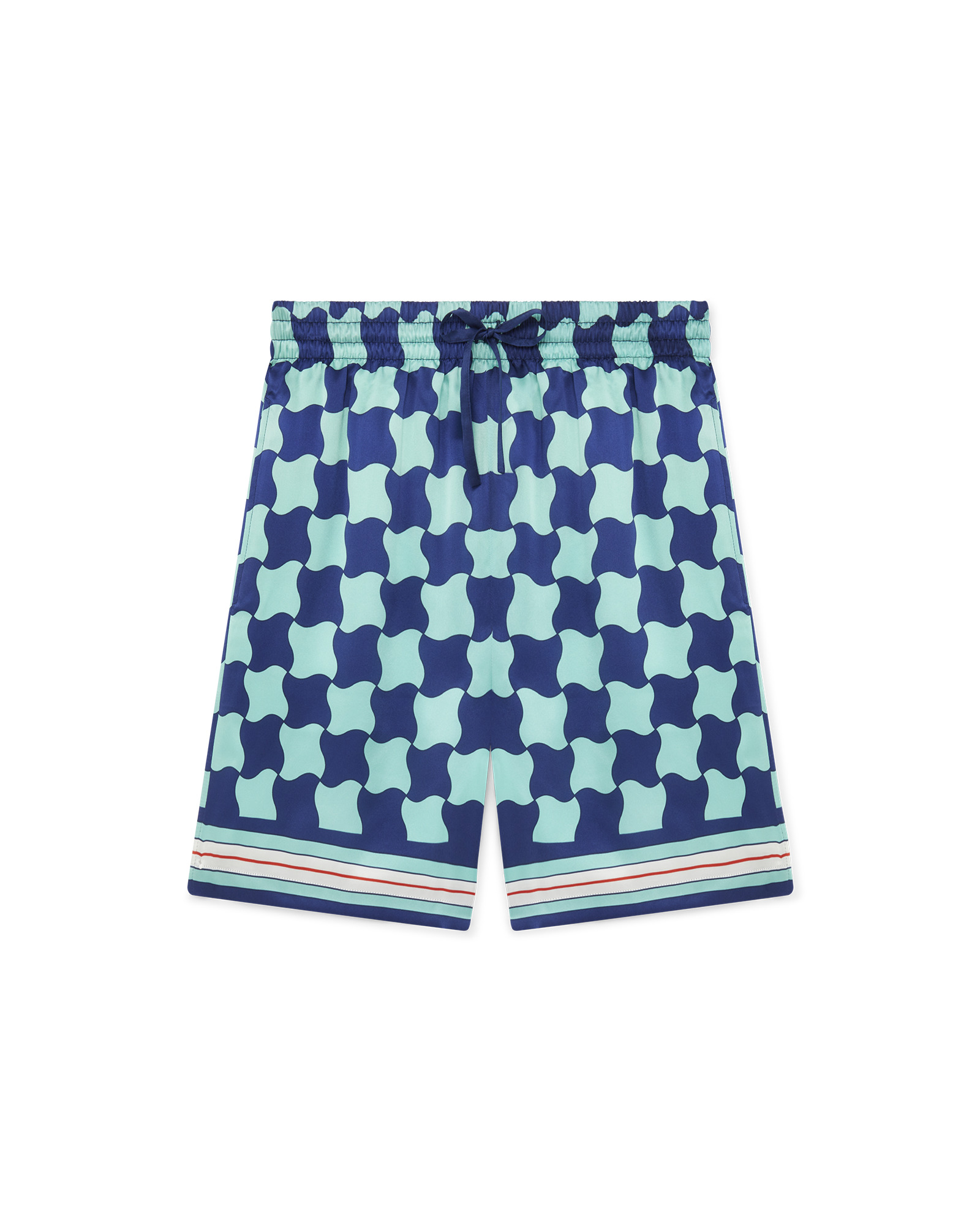 Pool Tile Silk Shorts - 1