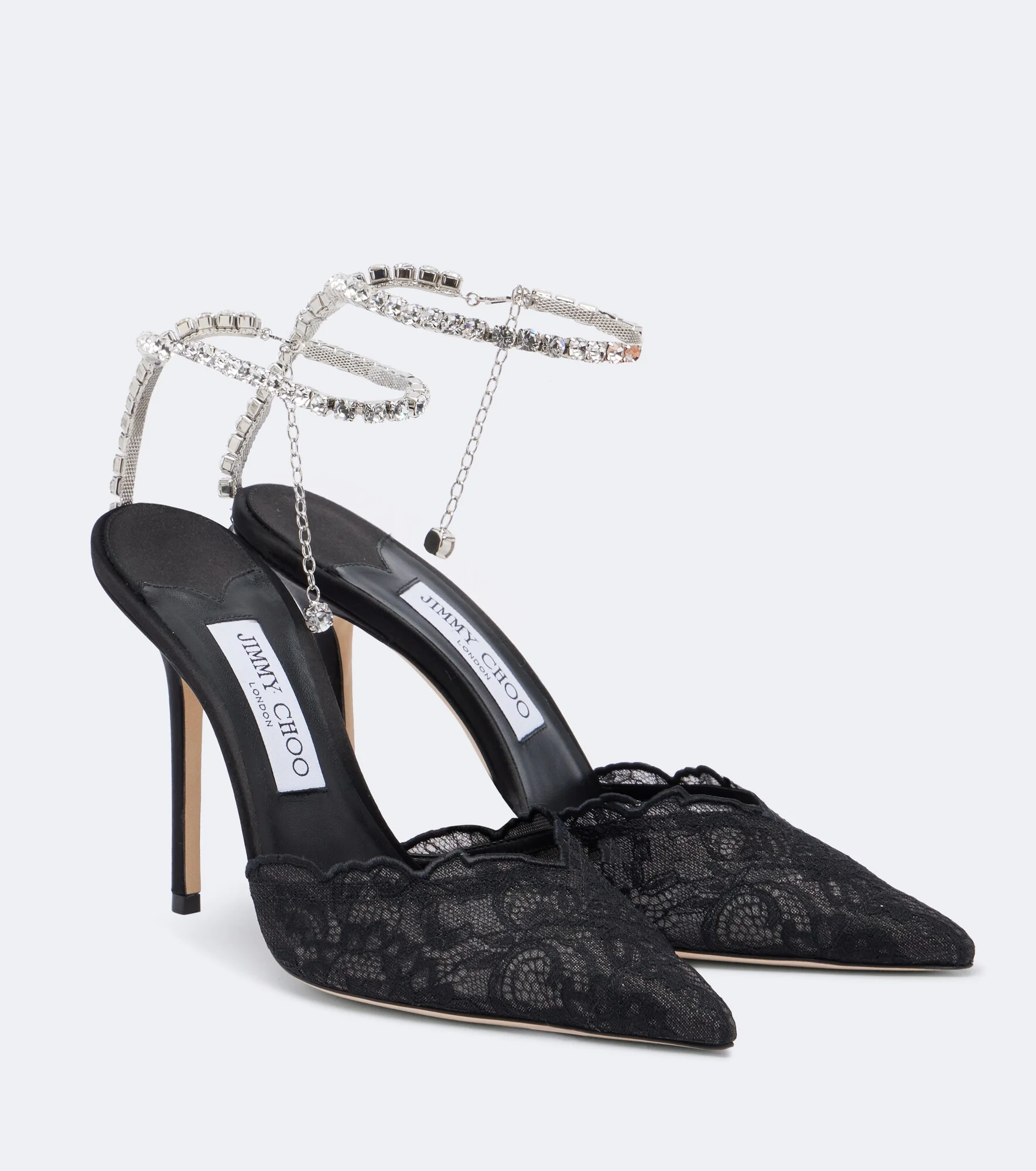Saeda embellished lace pumps - 1