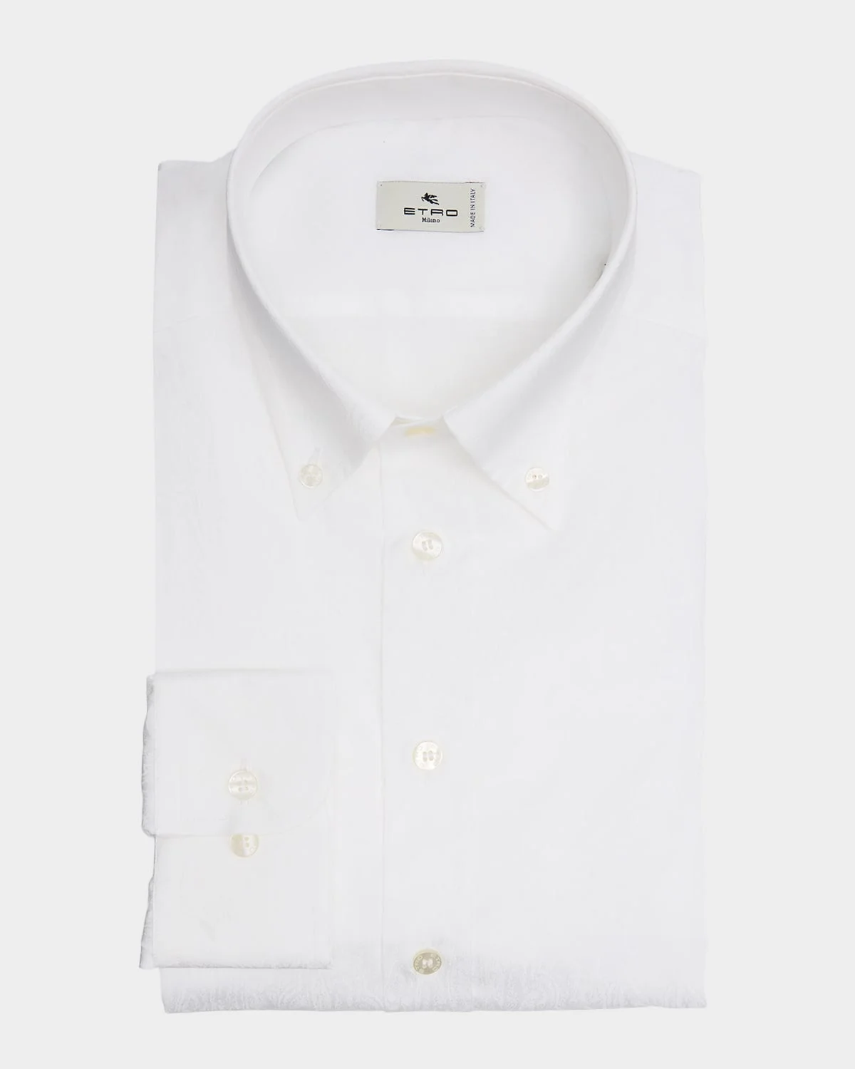 Men's Cotton Logo Jacquard Dress Shirt - 1