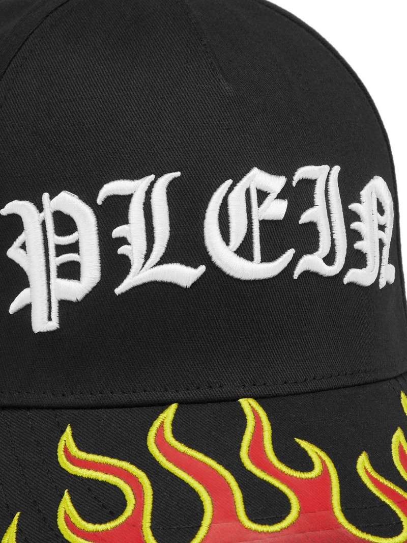 Flame logo-embroidered cap 3