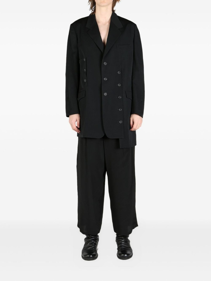 Yohji Yamamoto decorative-button blazer outlook