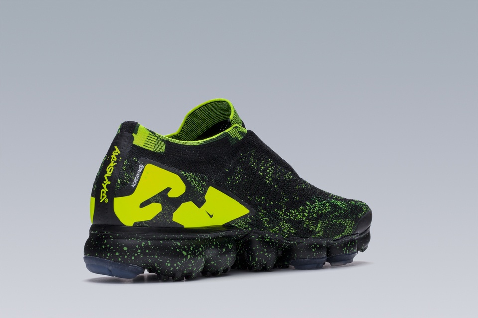 AVM-007 Nike® Air VaporMax Flyknit Moc 2  / Acronym® Black/Volt/Black - 4