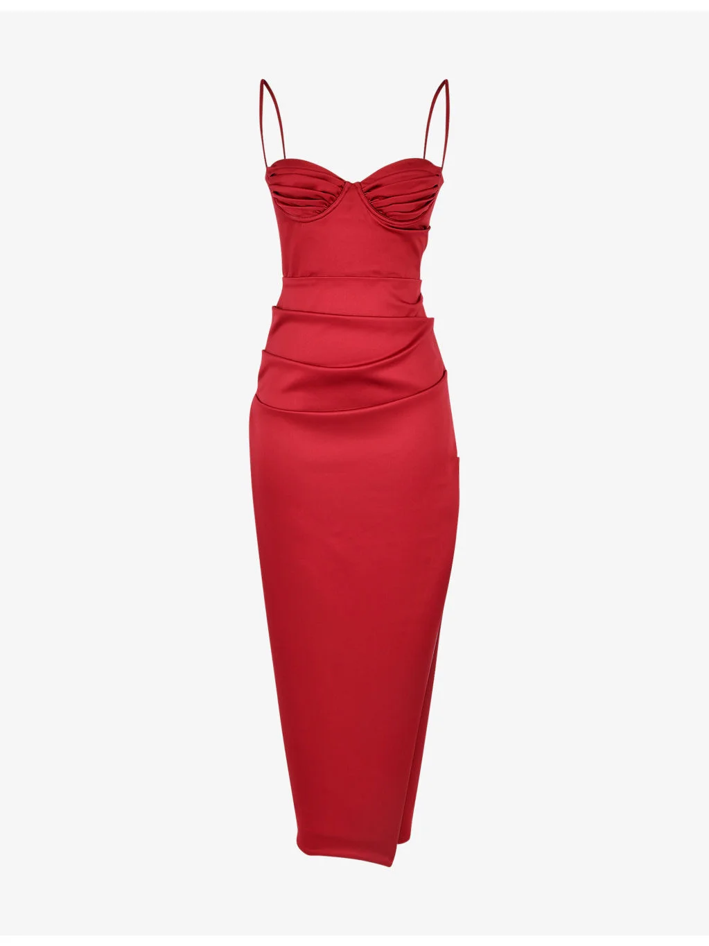 Flora corseted satin crepe maxi dress - 1