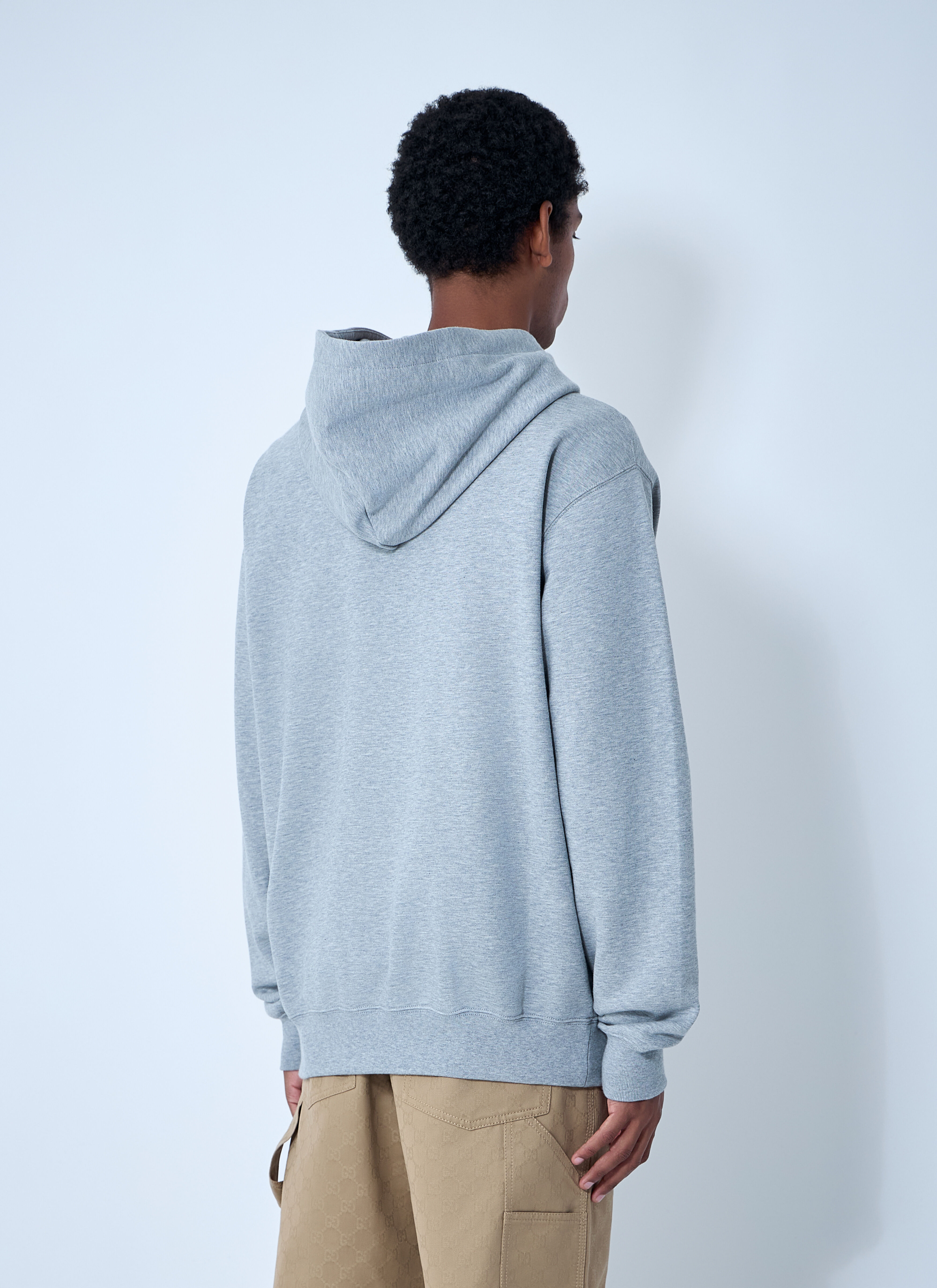 Logo Motif Hooded Sweatshirt - 4