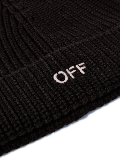 Off-White Off-Stamp virgin-wool beanie hat outlook