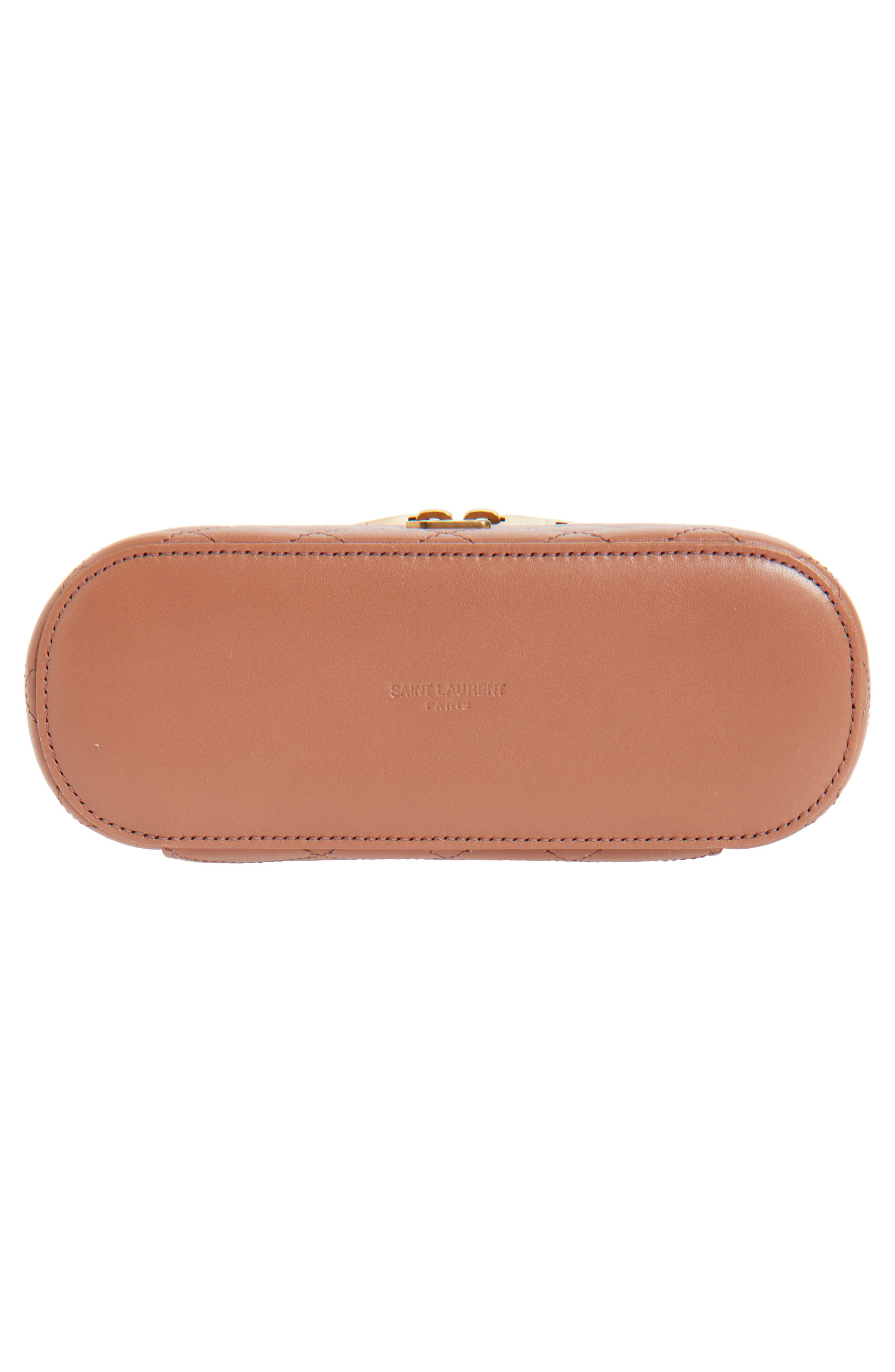 Saint Laurent Mini Gaby Quilted Leather Vanity Case in Barely Pink at Nordstrom - 6