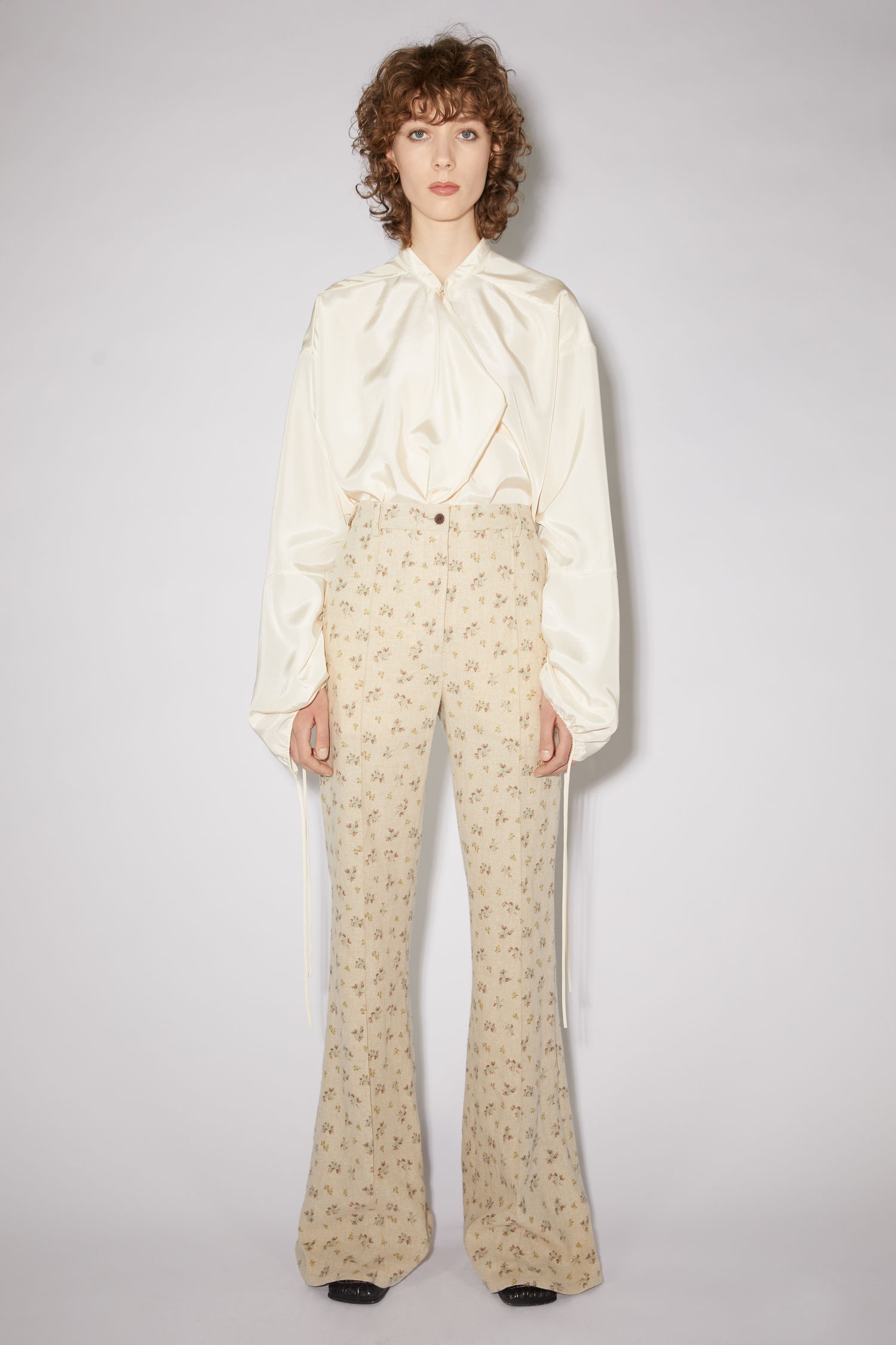 Floral suit trousers - Beige/blue - 2