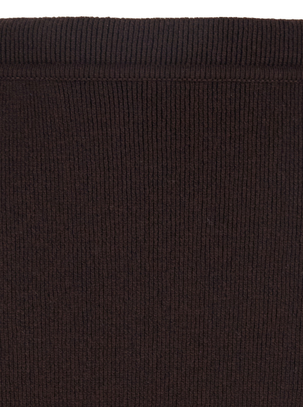 Tom Ford Women Brown Ribbed Knit Skirt With High Waist And Pencil Silhouette In Cashmere And Cotton  - 3