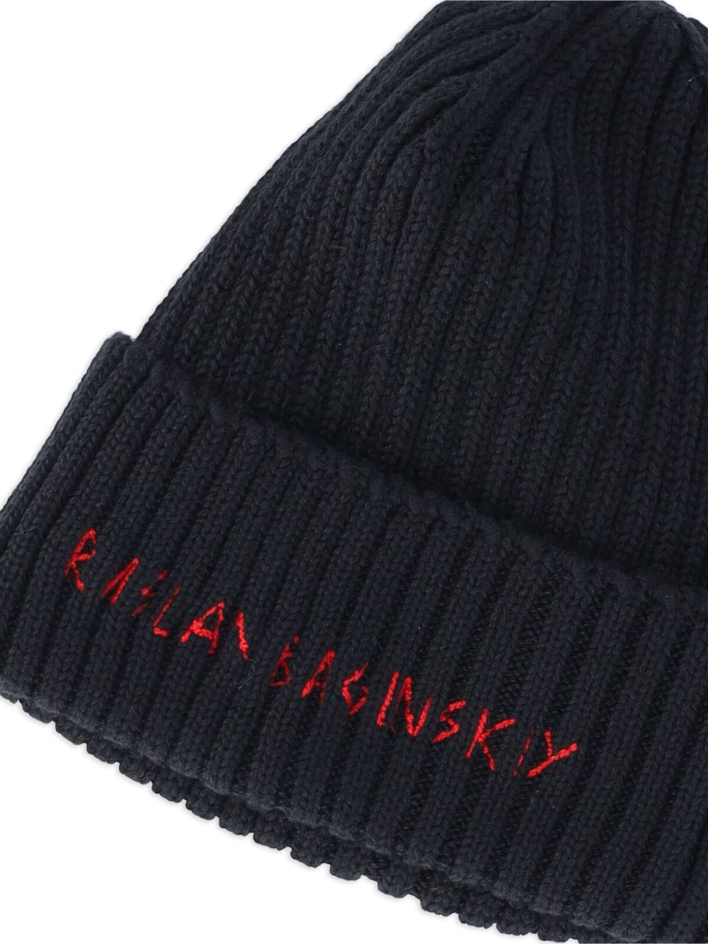 ribbed logo beanie - 3