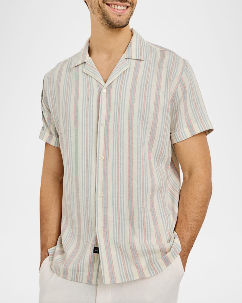 Men's Short-Sleeve Amalfi Shirt in Stripes 6