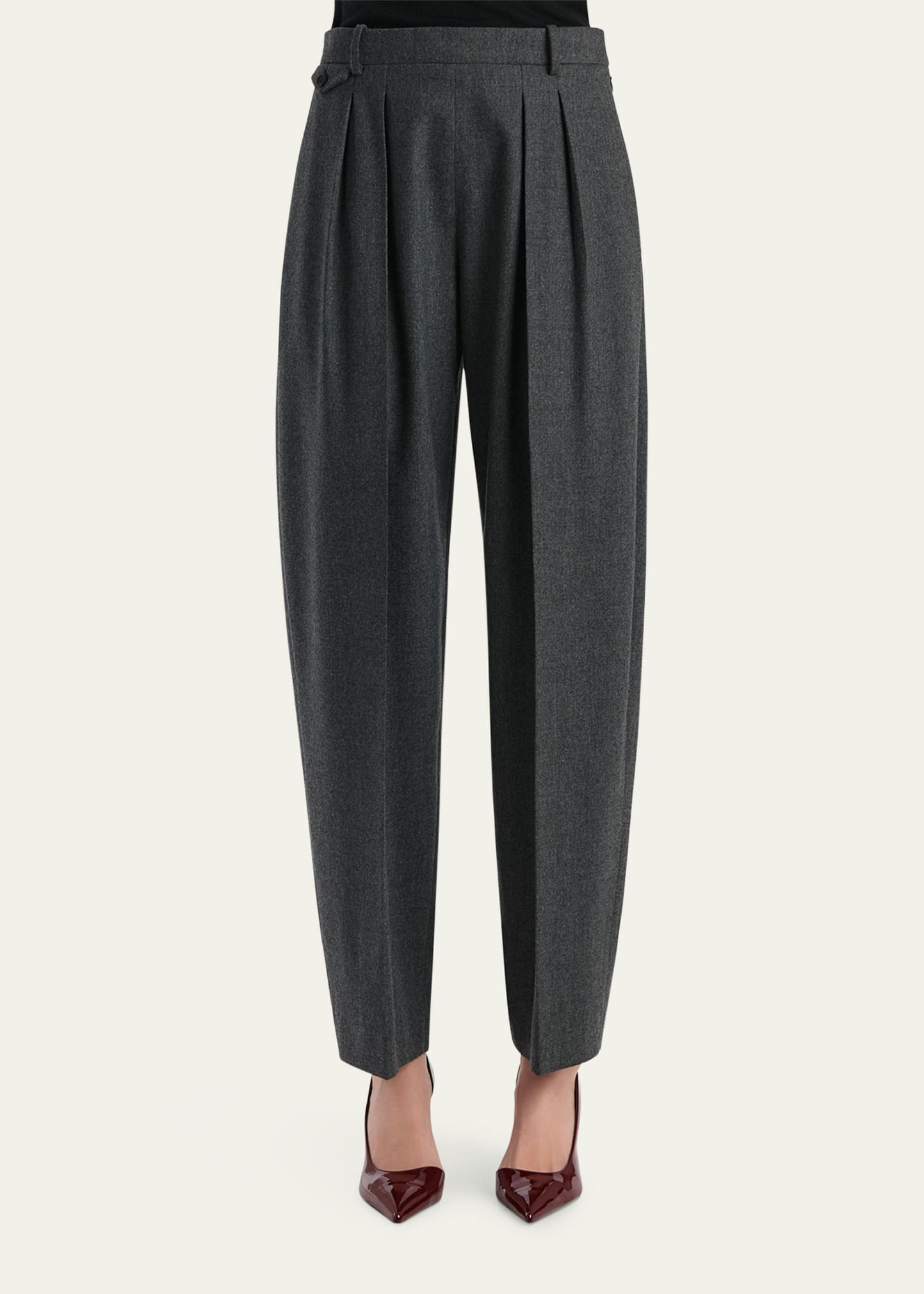 Dugan Pleated Tapered-Leg Ankle Pants - 4