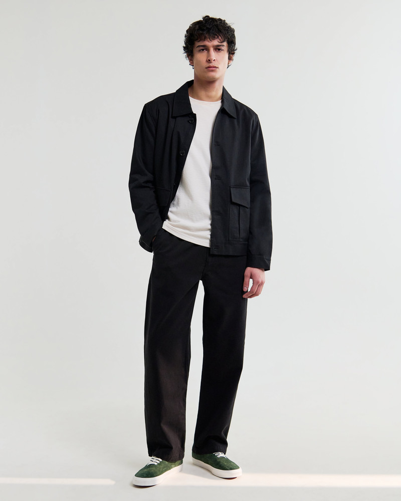 Hyde - Black Organic Cotton Twill Straight Fit Trousers 3