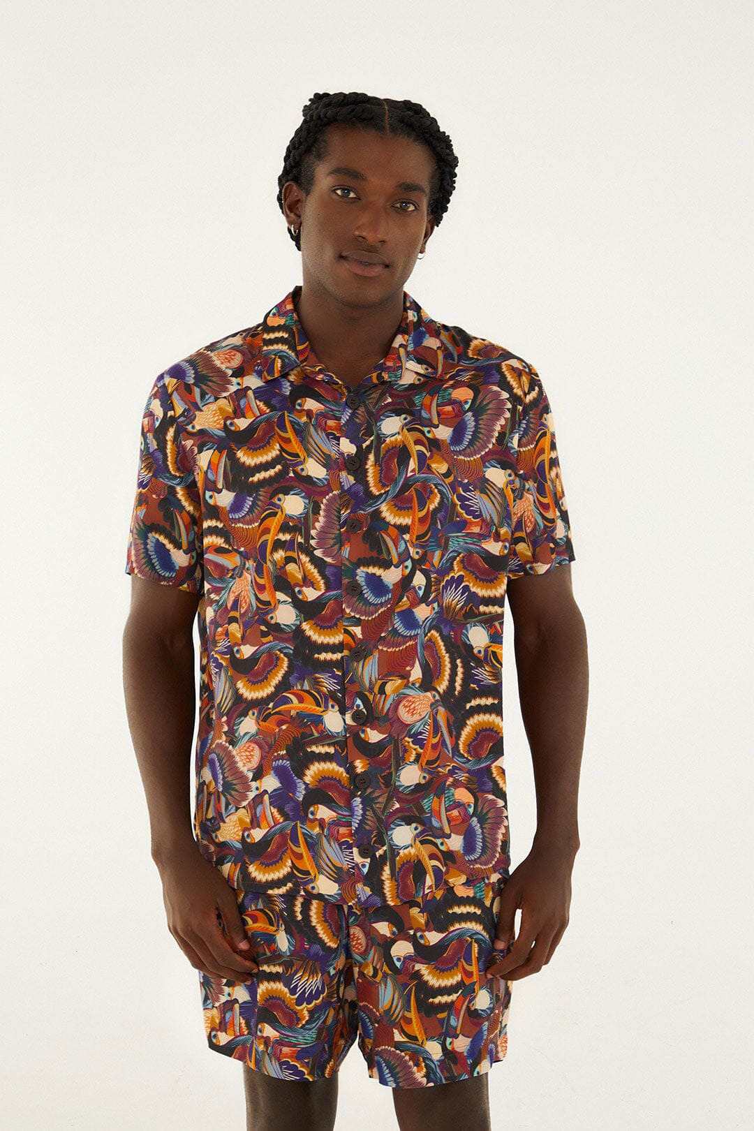 Multicolor Flying Toucans Lenzing� Ecovero� Shorts - 2