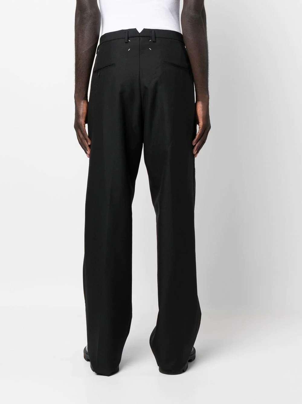 high-waisted straight-leg cut trousers - 5