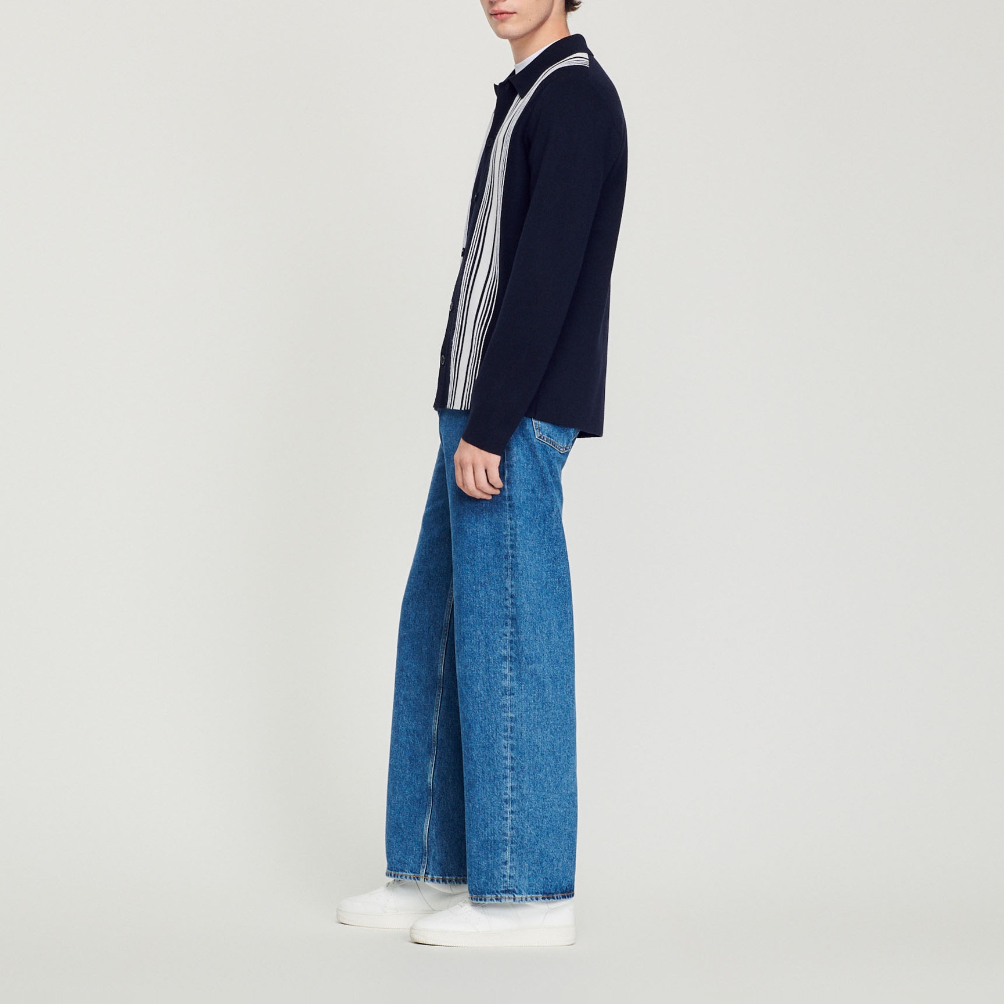 Cardigan with contrasting embroidery - 6