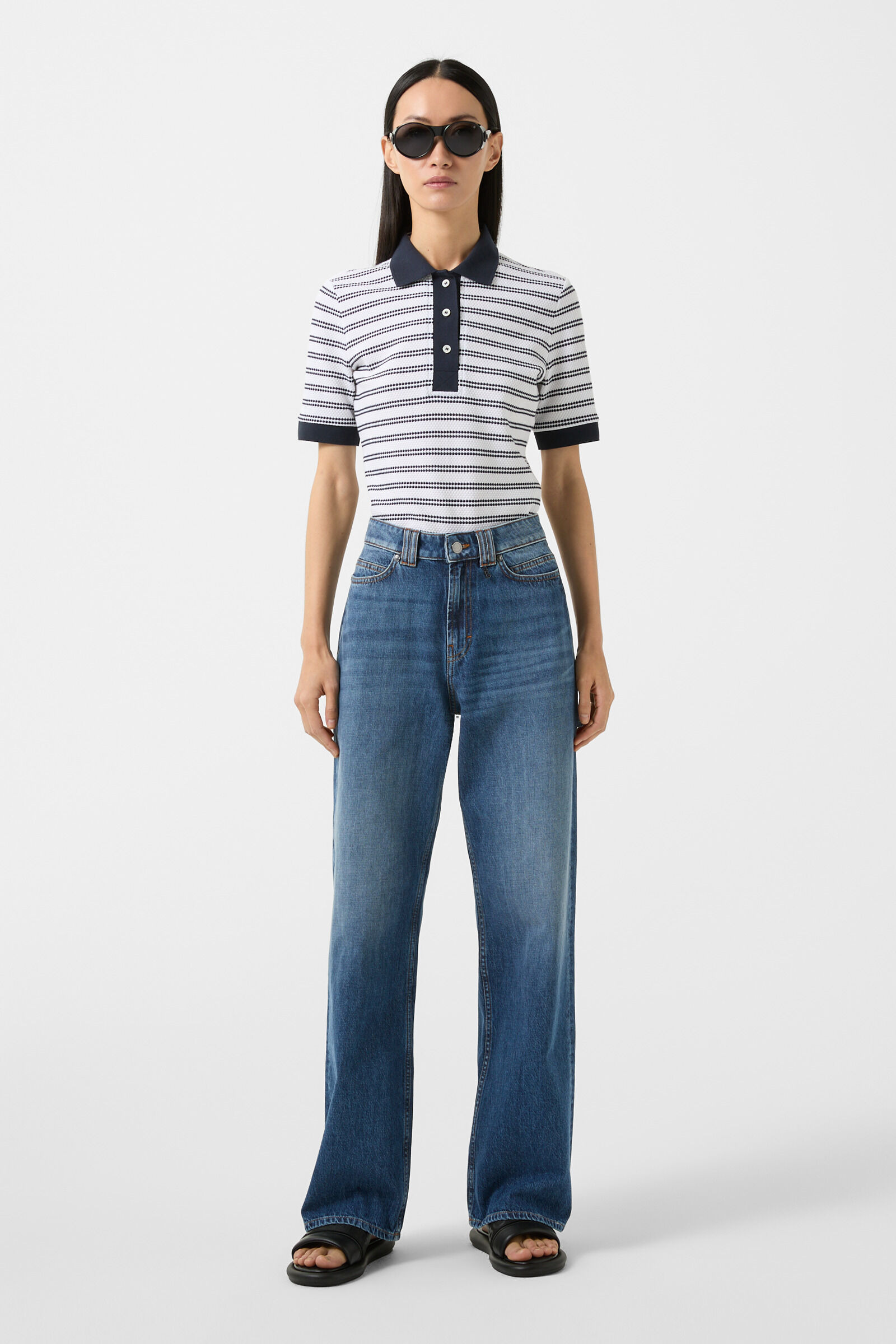 Dyna wide fit jeans in Washed blue denim - 4
