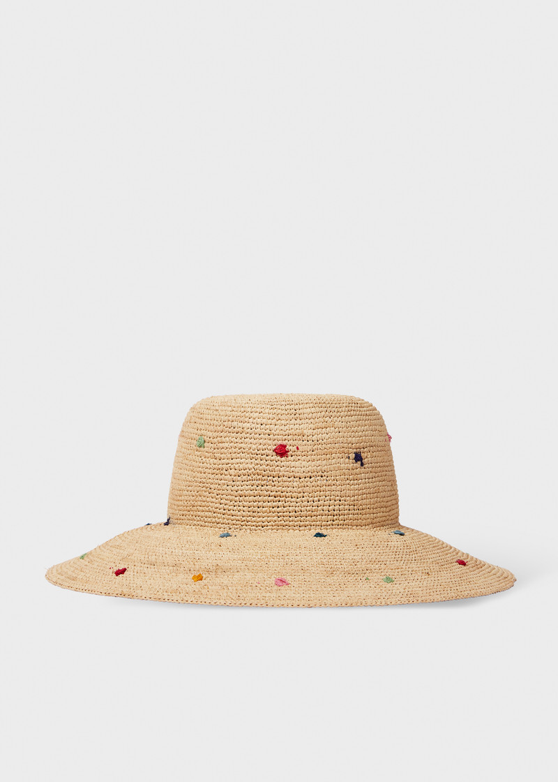 Women's 'Swirl' Polka Dot Sun Hat 1