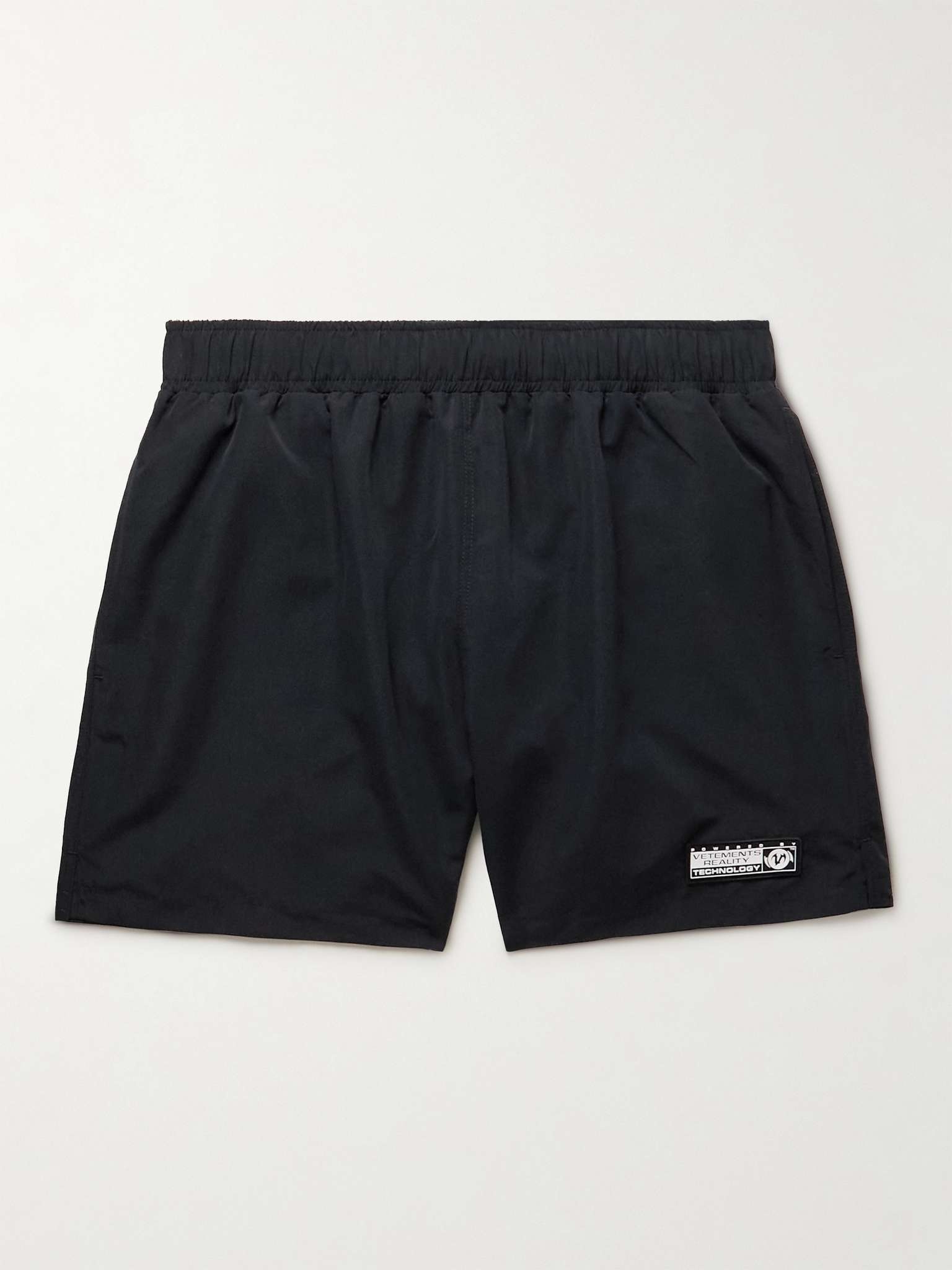 Short-Length Logo-Appliquéd Swim Shorts - 1