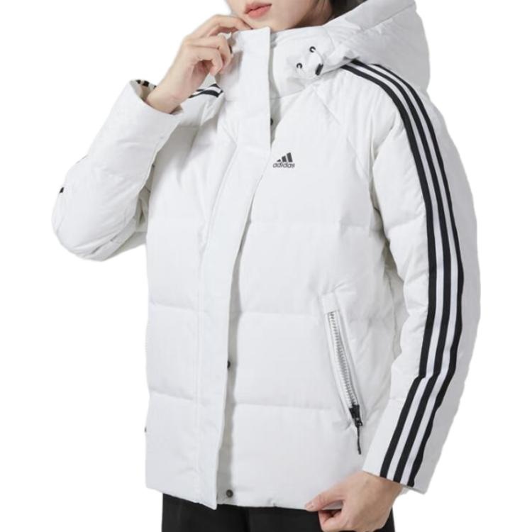 (WMNS) adidas Three Stripes Puffer Down Jackets 'White' IT8721 - 4