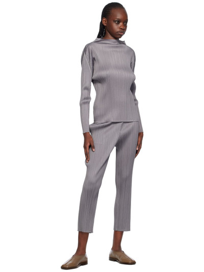 Pleats Please Issey Miyake Gray Basics Trousers outlook