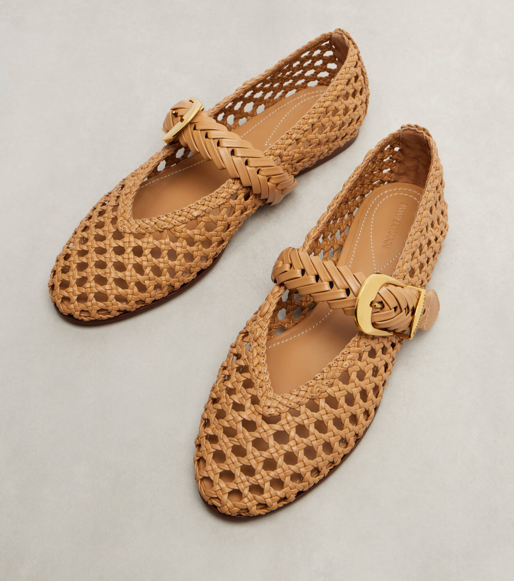 Helix braided leather ballet flats - 5