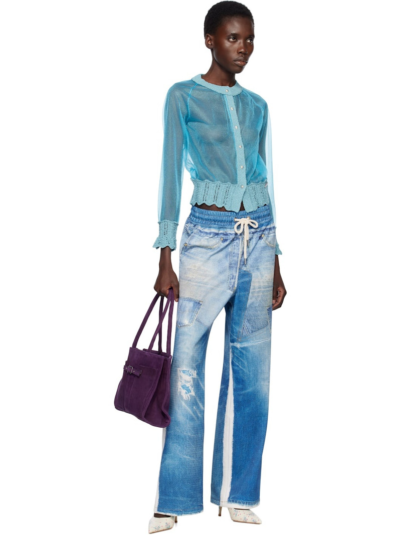 Andersson Bell Blue Sheer Knit Cardigan outlook