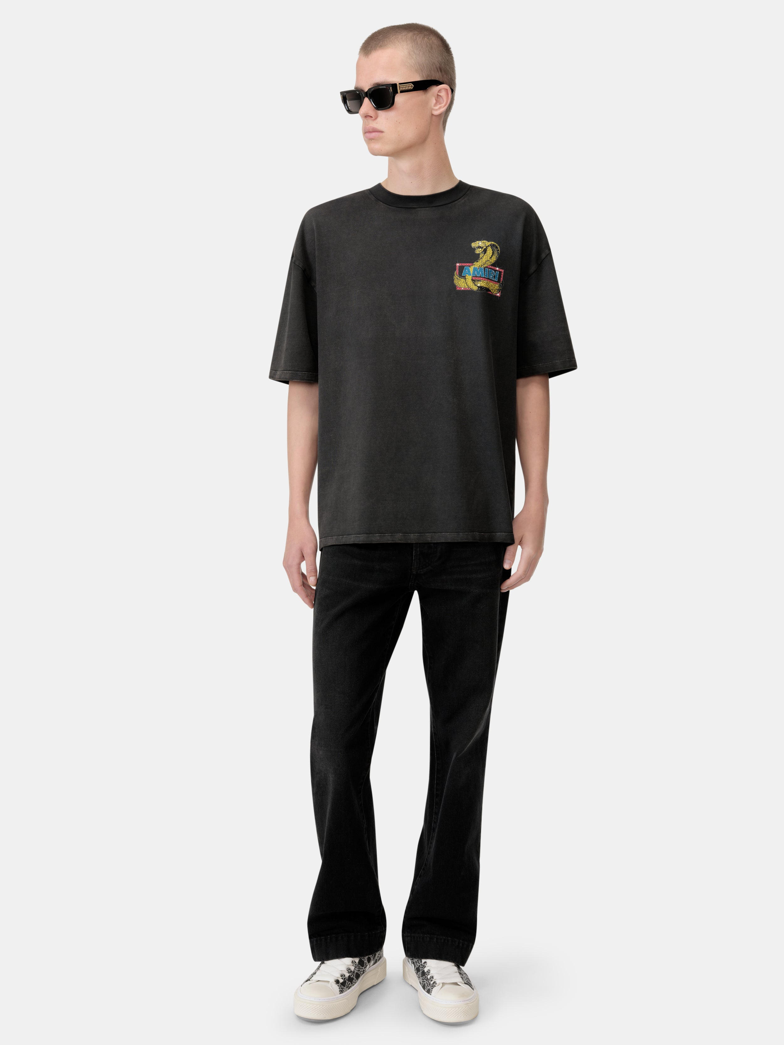 AMIRI CRYSTAL COBRA OVERSIZED TEE - 3