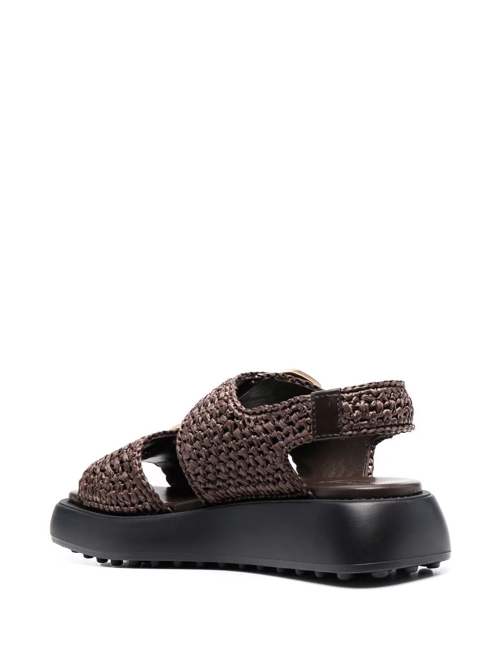 chunky woven raffia sandals - 3