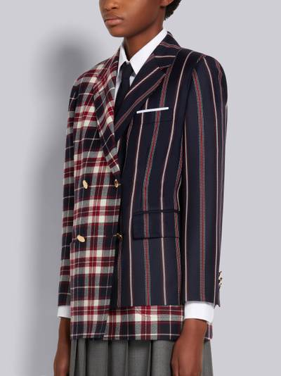 Thom Browne Multicolor Tartan Check Wool Flannel Suiting 2-in-1 Double-breasted Sport Coat outlook