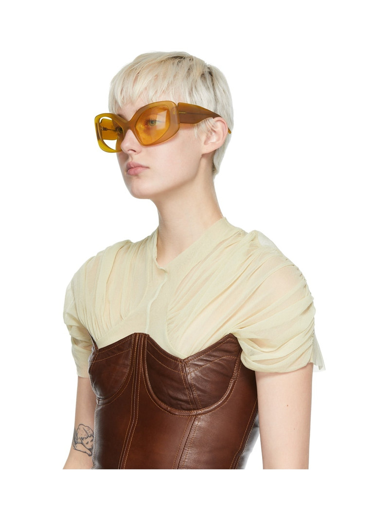Yellow Adrenaline Oval Sunglasses 4