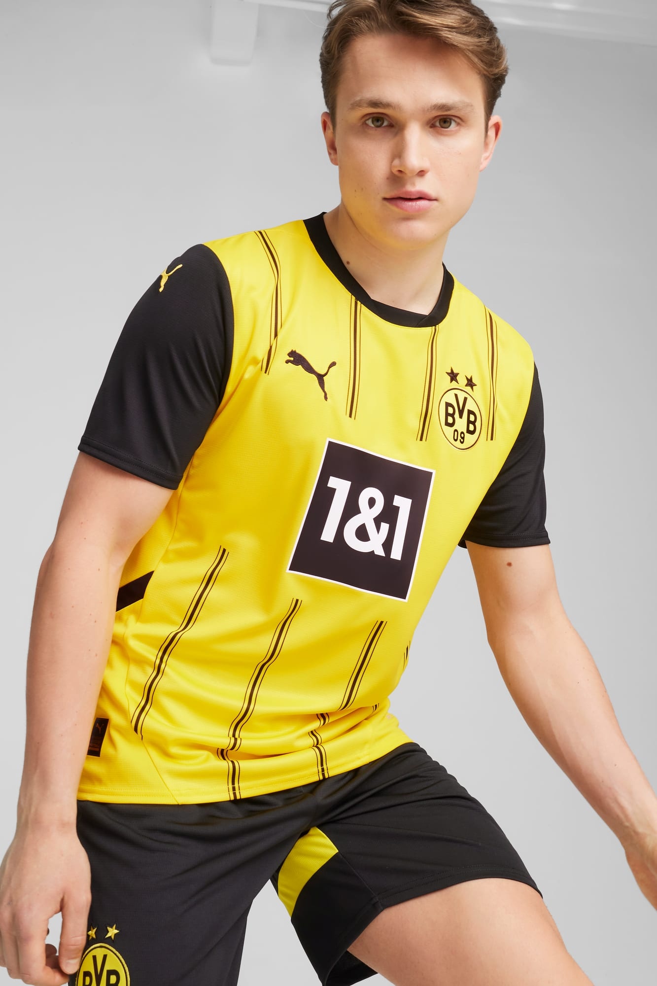 Borussia Dortmund 24/25 Men's Replica Home Soccer Jersey - 3