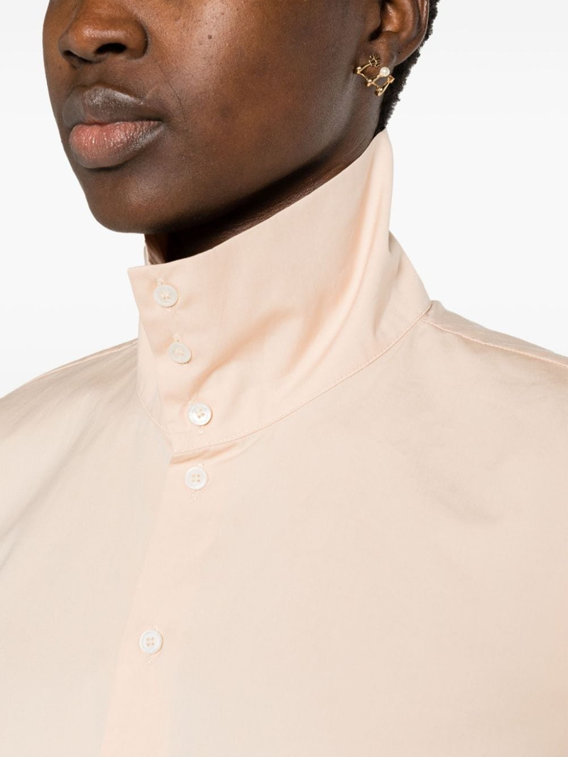 stand up-collar poplin shirt 5